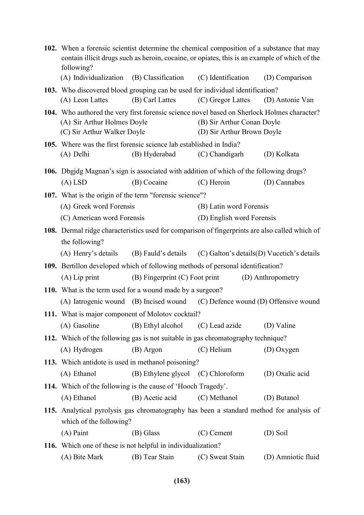 PU CET 2023 Question Paper - Page 163