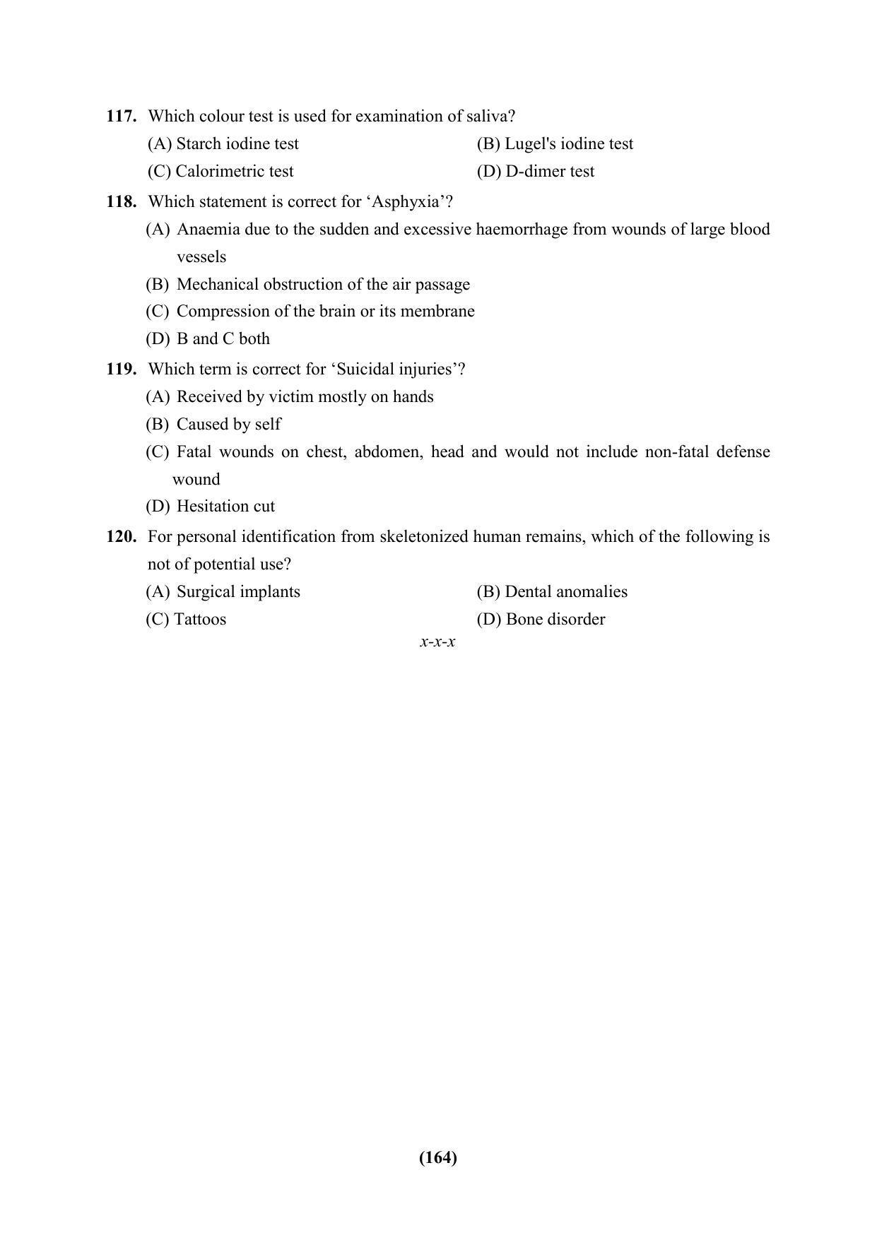 PU CET 2023 Question Paper - Page 164