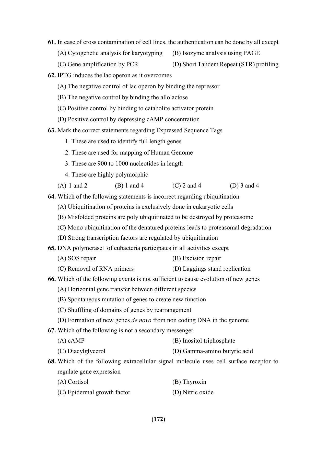 PU CET 2023 Question Paper - Page 172