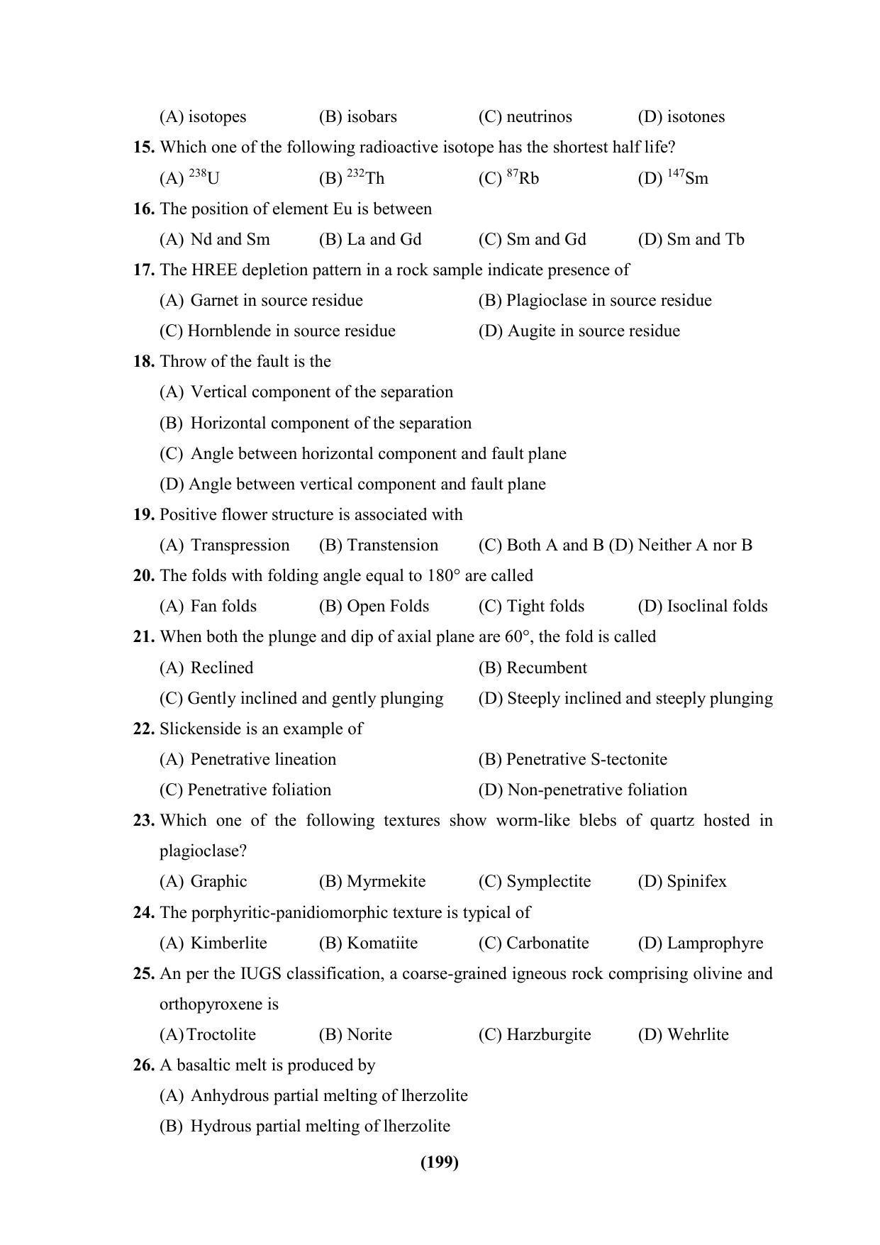 PU CET 2023 Question Paper - Page 199