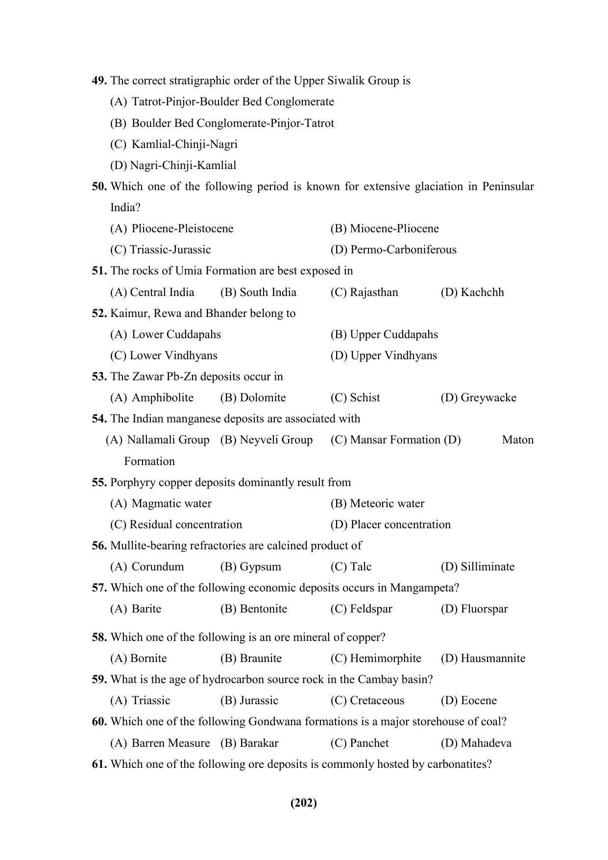 PU CET 2023 Question Paper - Page 202