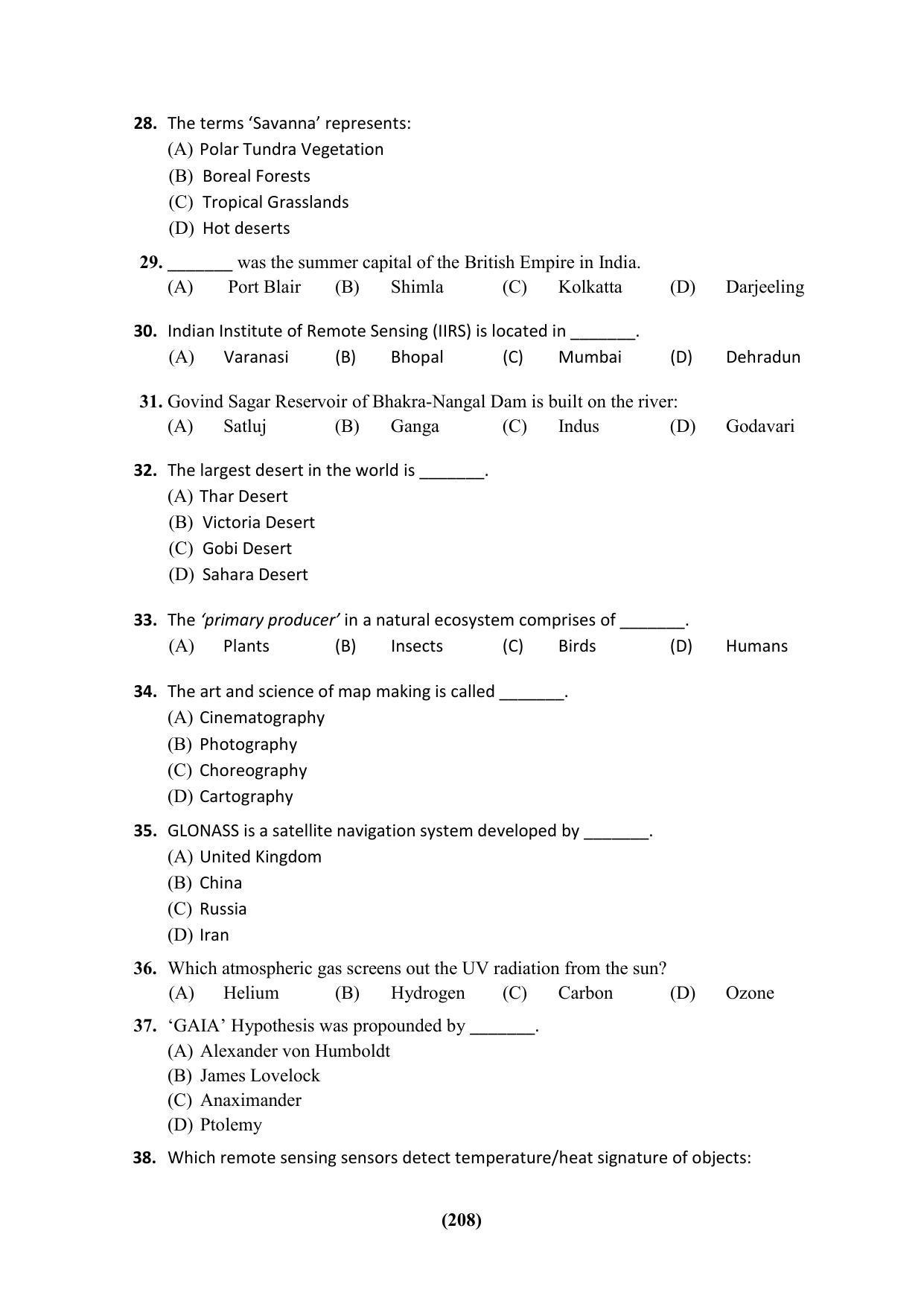 PU CET 2023 Question Paper - Page 208