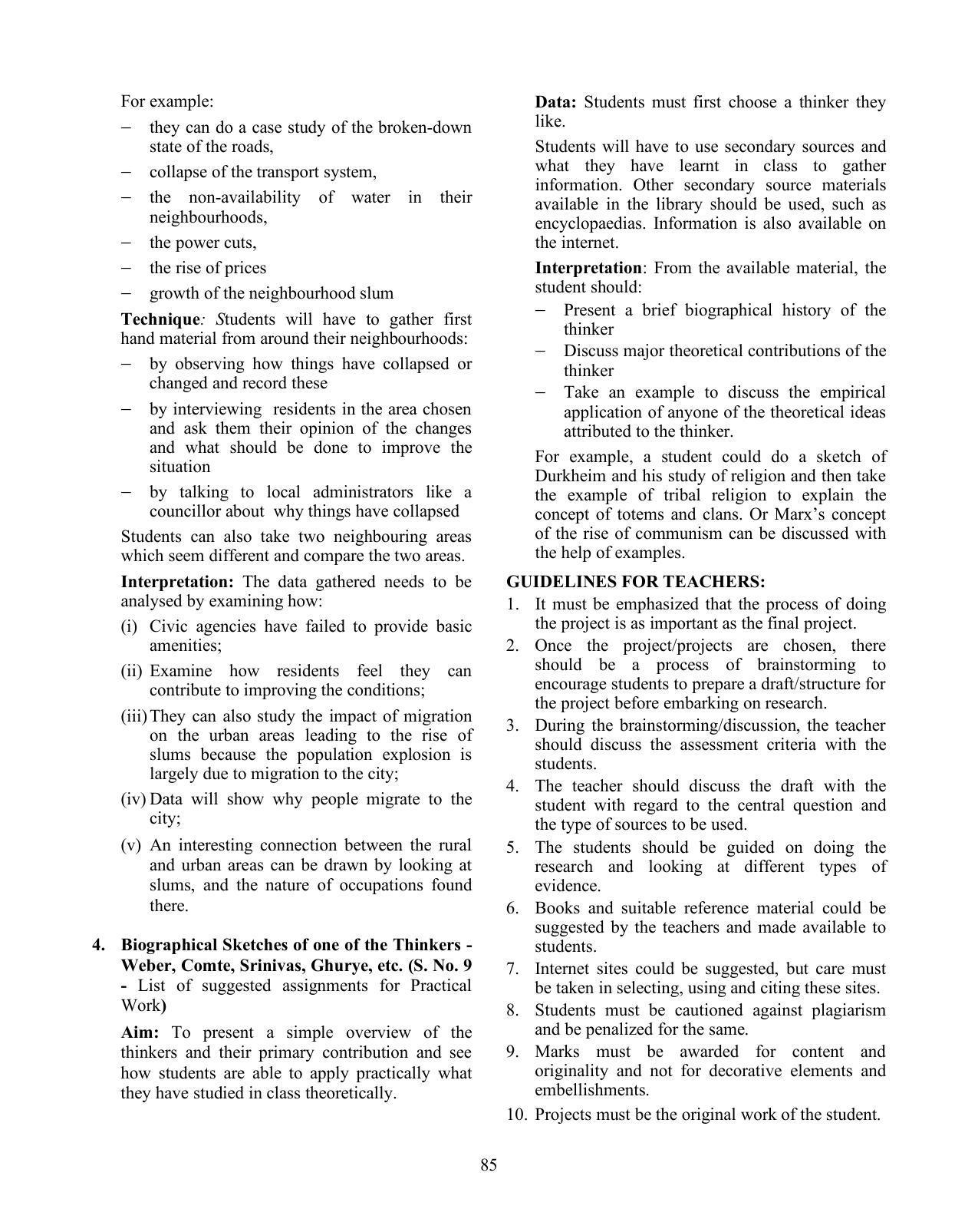 ISC Class XI & XII Sociology Syllabus - Page 5