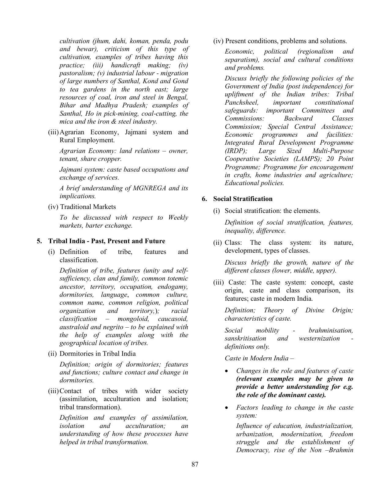 ISC Class XI & XII Sociology Syllabus - Page 7