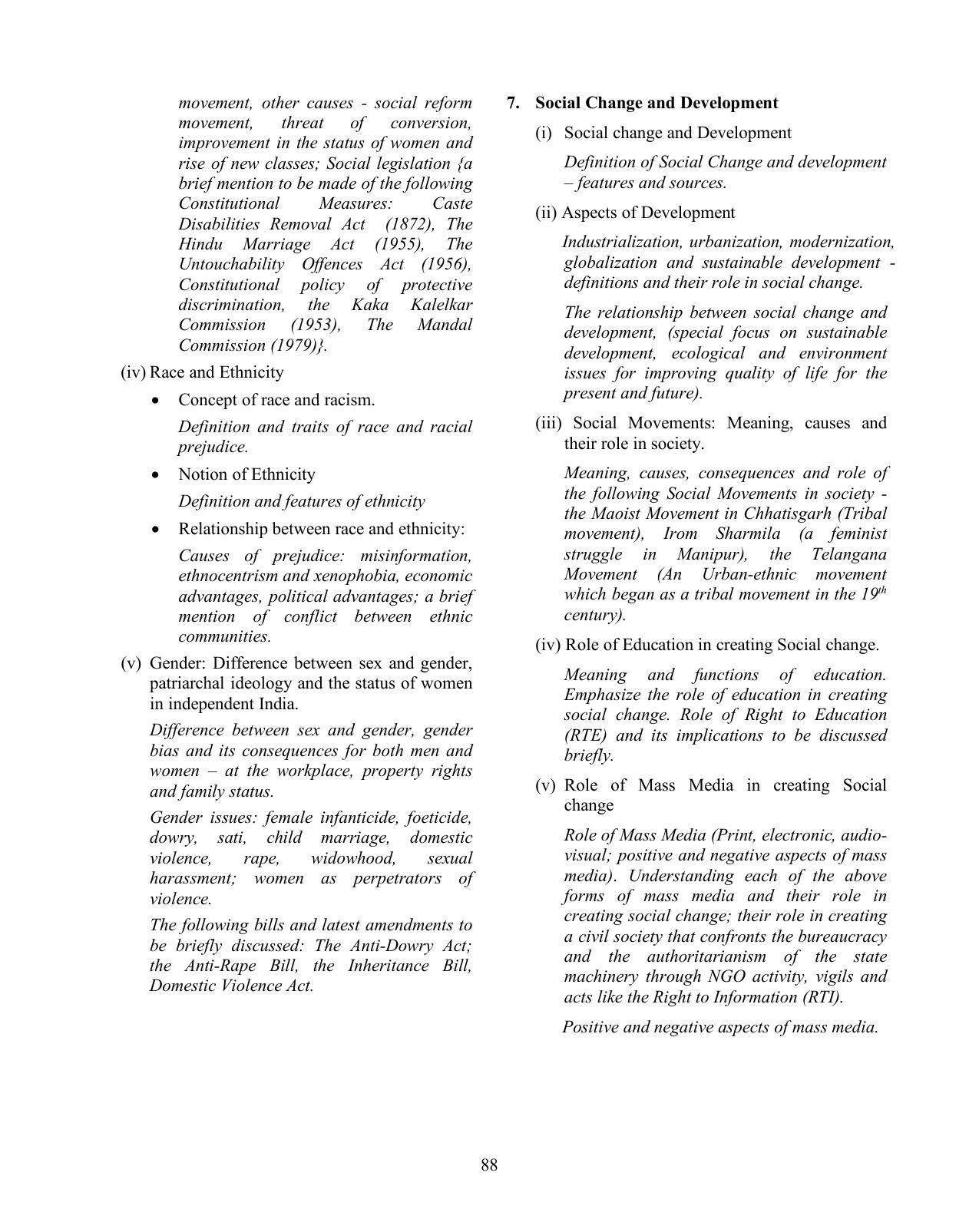 ISC Class XI & XII Sociology Syllabus - Page 8