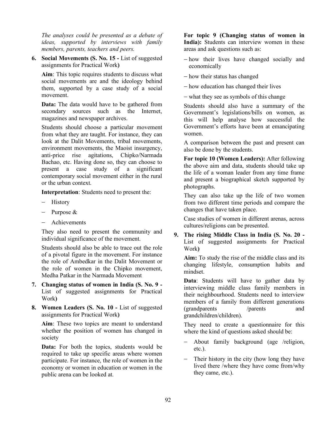 ISC Class XI & XII Sociology Syllabus - Page 12