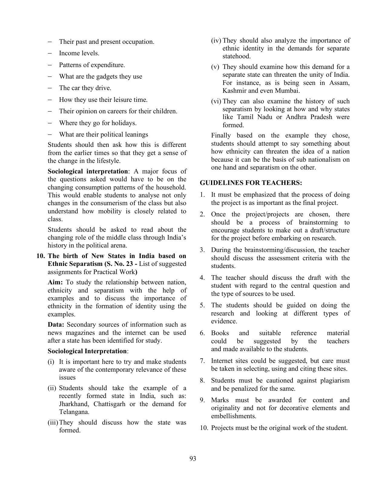 ISC Class XI & XII Sociology Syllabus - Page 13