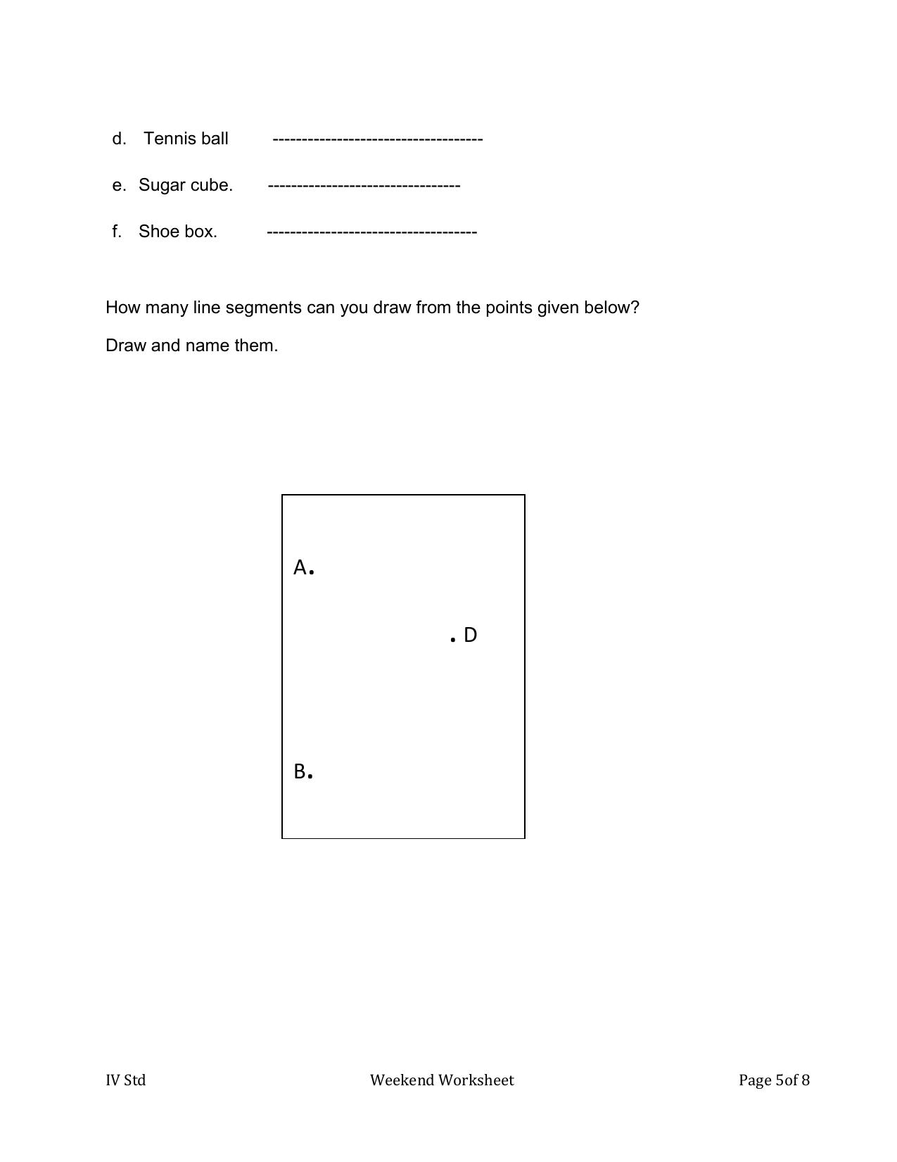 Worksheet for Class 4 Maths Assignment 86 - Page 2