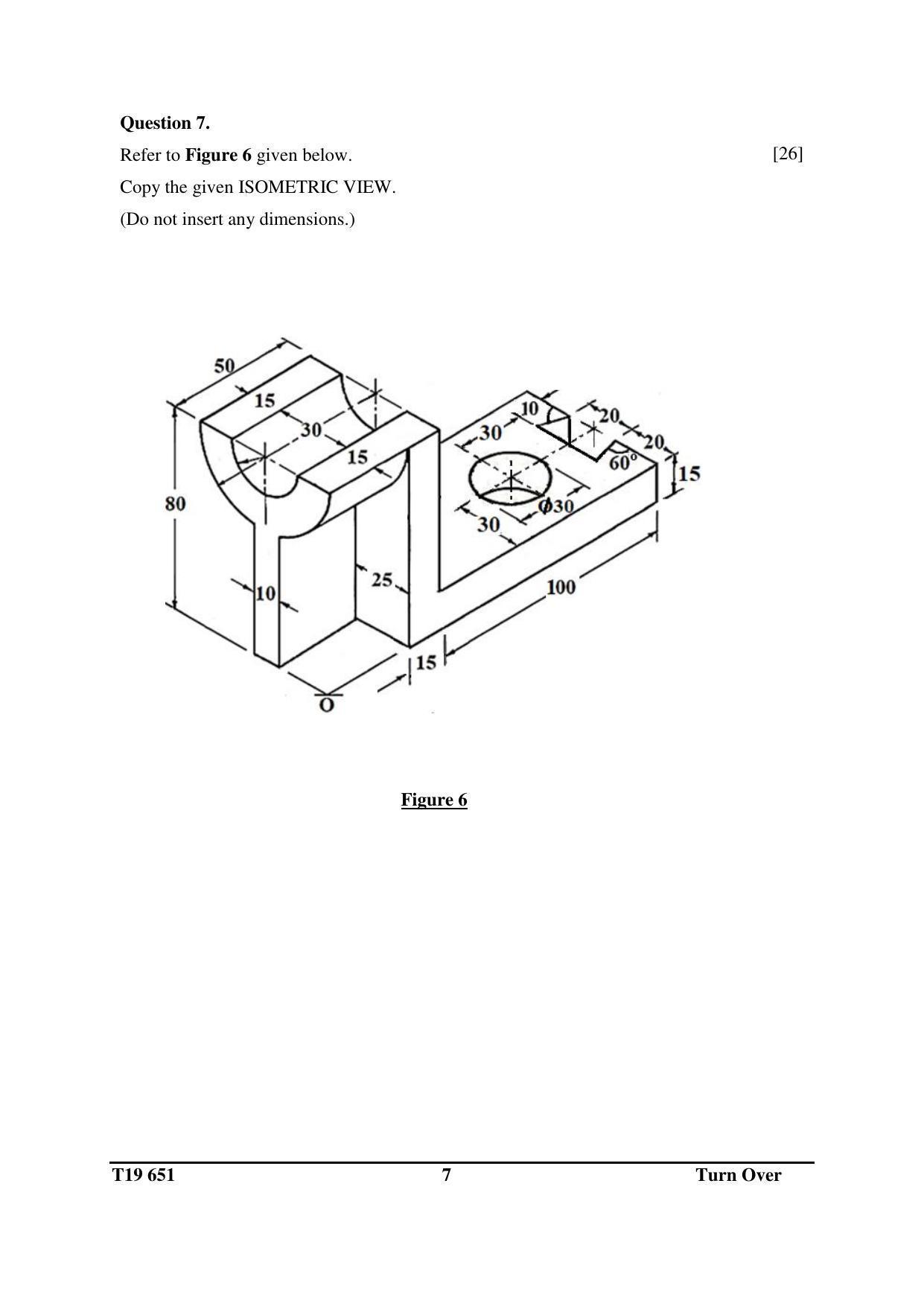 ISC Class 12 2019 Technical Drawing Applications Question Paper - Page 7