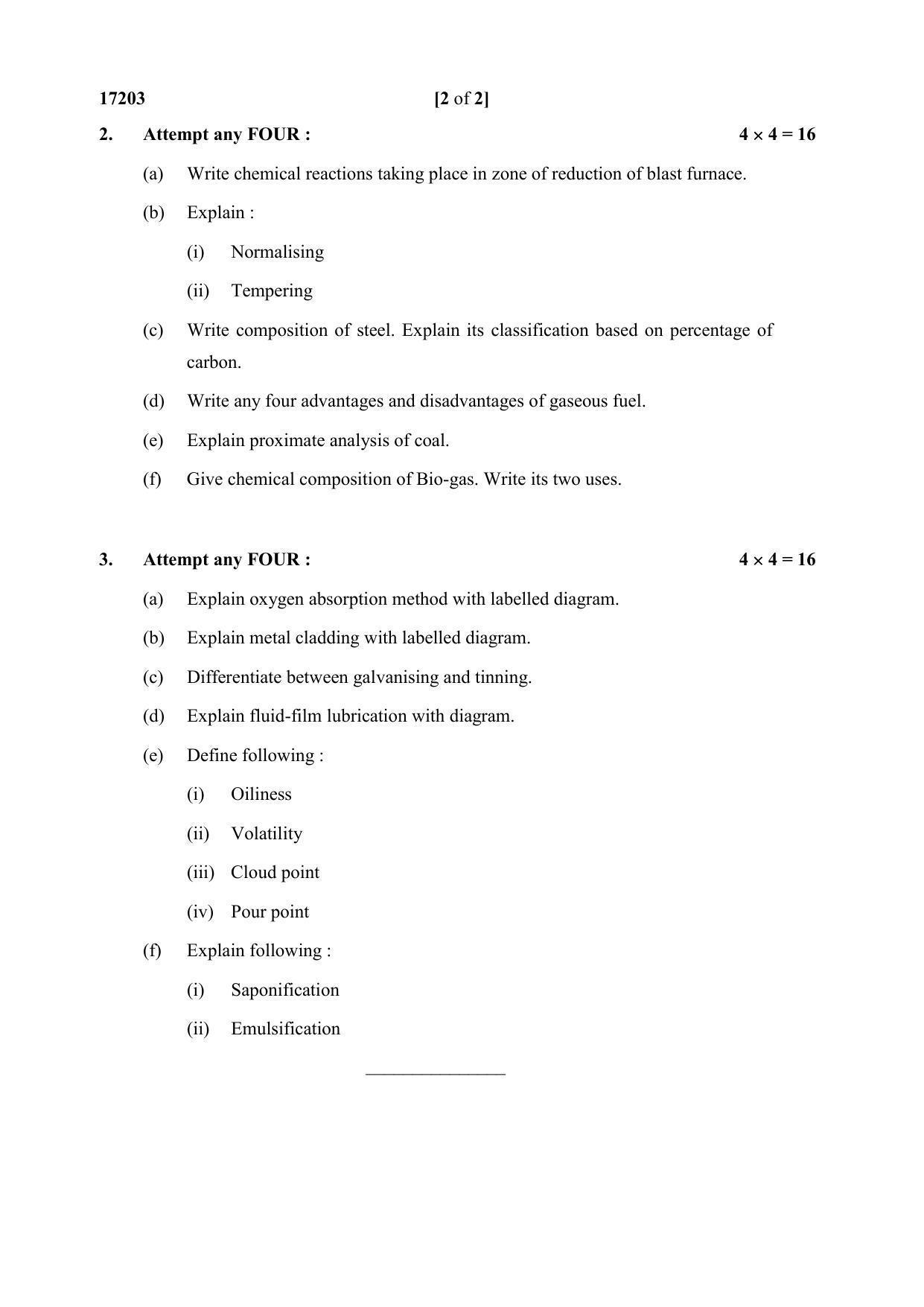 MSBTE Winter Question Paper 2019 - Applied Chemistry - Page 2