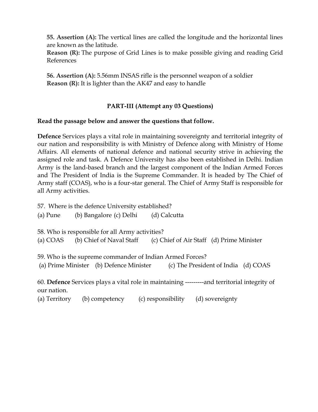 CBSE Class 12th NCC Sample Question Paper 2021-22 - Page 8