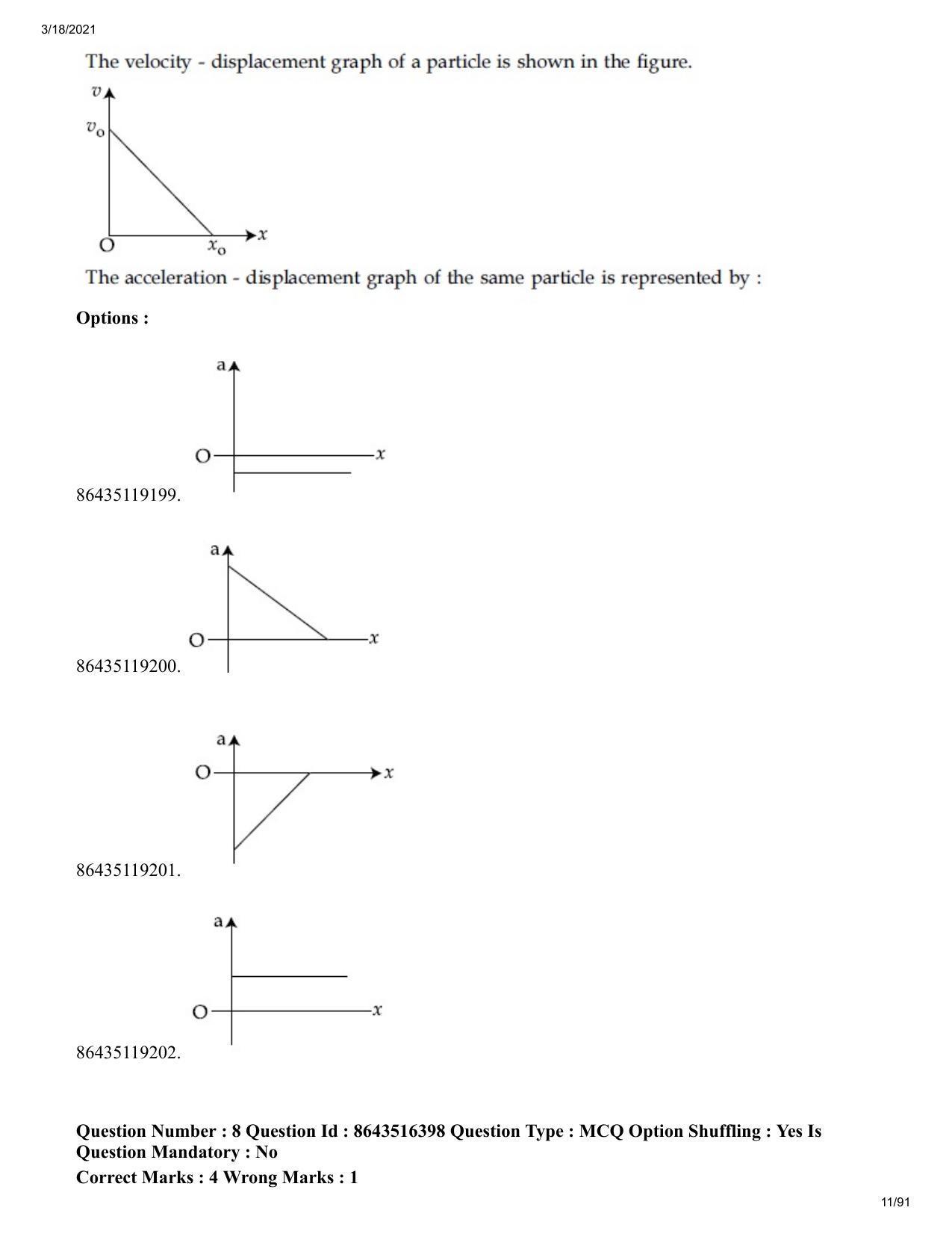 JEE Mains 2021: BTech ET (Shift 2) 18-03-2021 Question Paper - Page 11