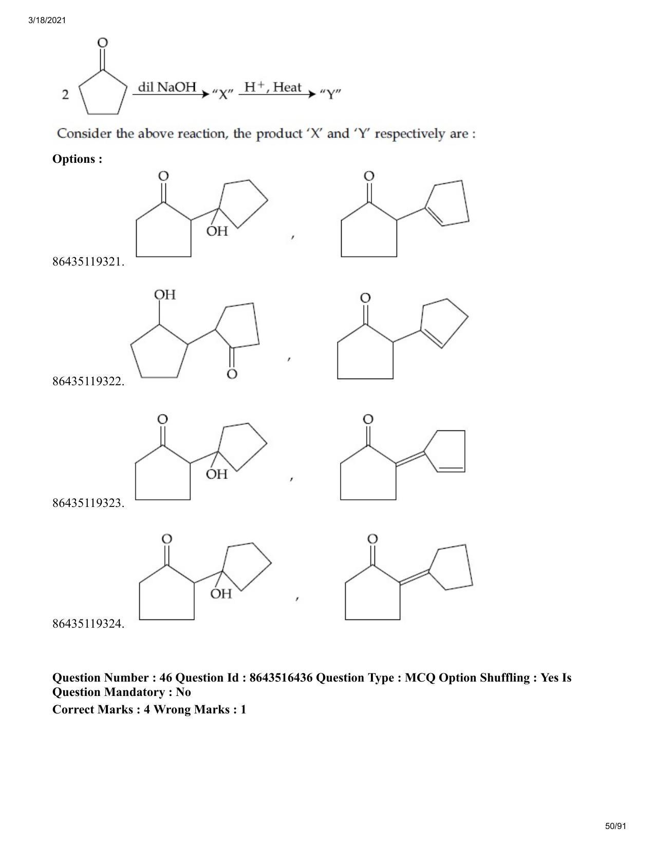 JEE Mains 2021: BTech ET (Shift 2) 18-03-2021 Question Paper - Page 50