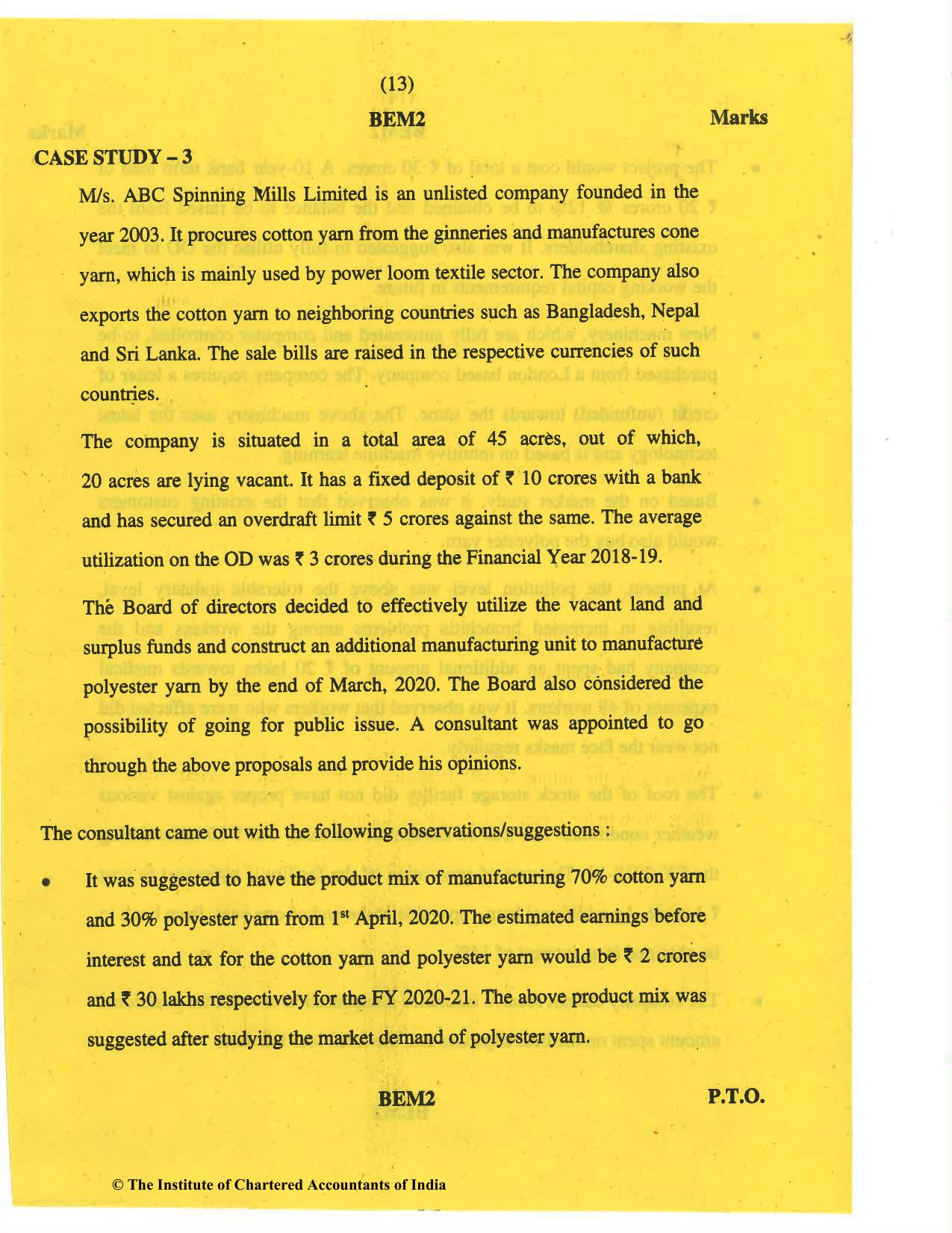 CA Final May 2019 Question Paper - Paper 6A – Risk Management - Page 13