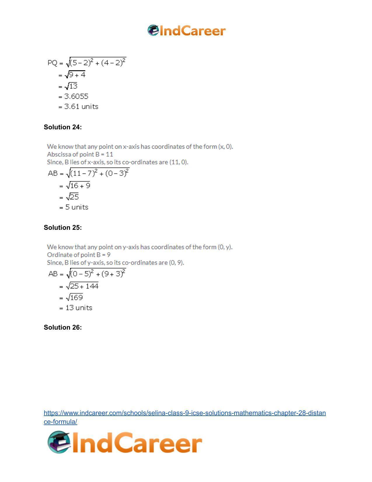 Selina Class 9 ICSE Solutions Mathematics : Chapter 28- Distance Formula - Page 13