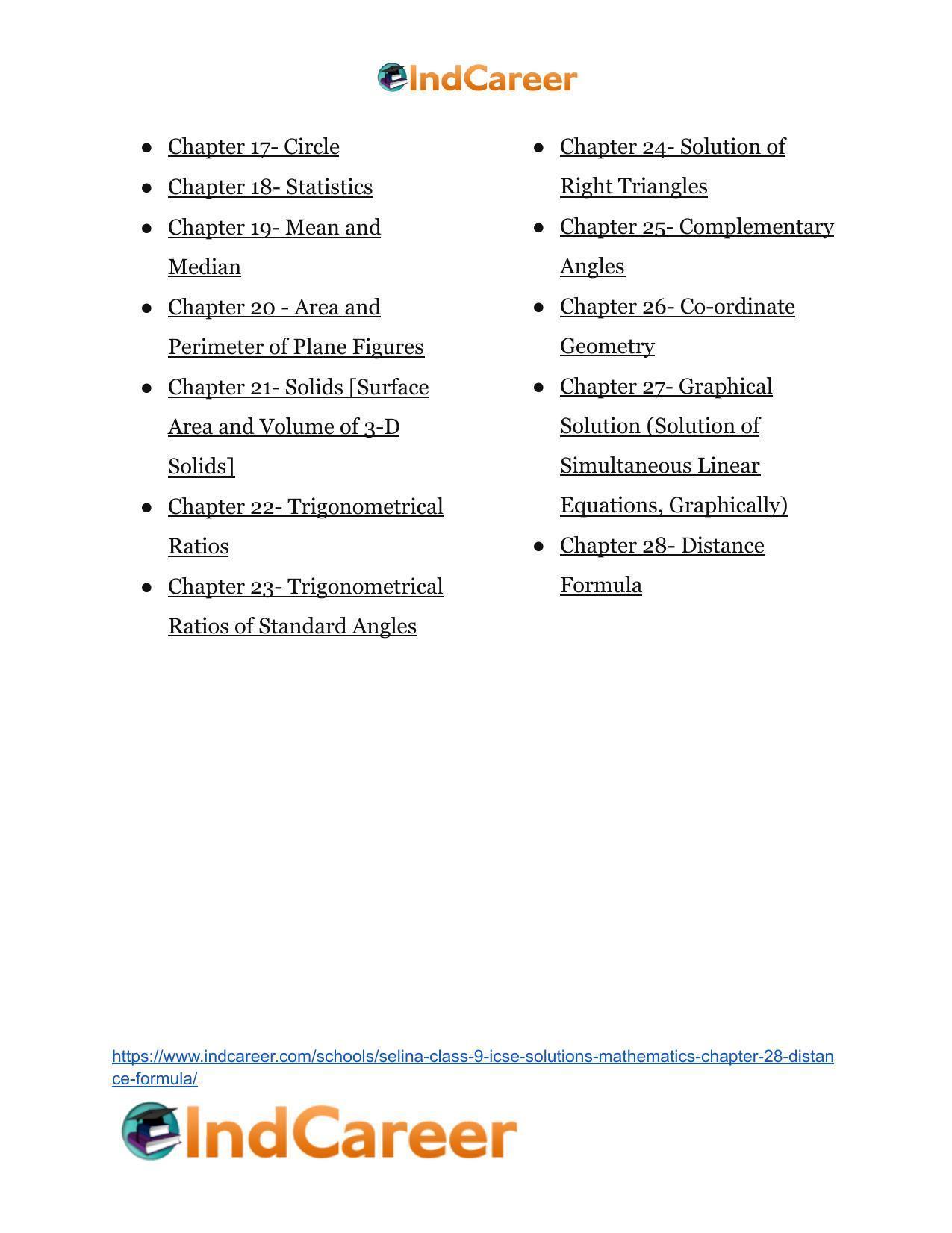 Selina Class 9 ICSE Solutions Mathematics : Chapter 28- Distance Formula - Page 18