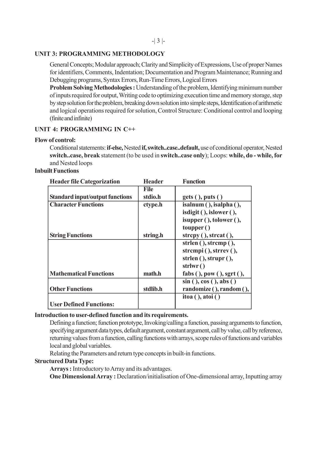 AHSEC 1st Year Computer-Science-Application Syllabus - Page 3
