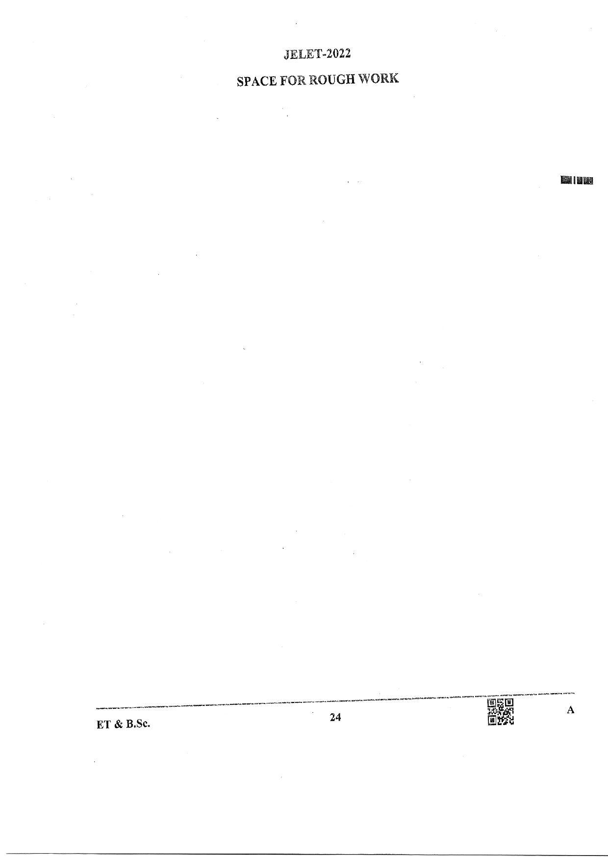 WBJEE  JELET 2022 Paper I ( Engg Tech/B.Sc) - Page 24