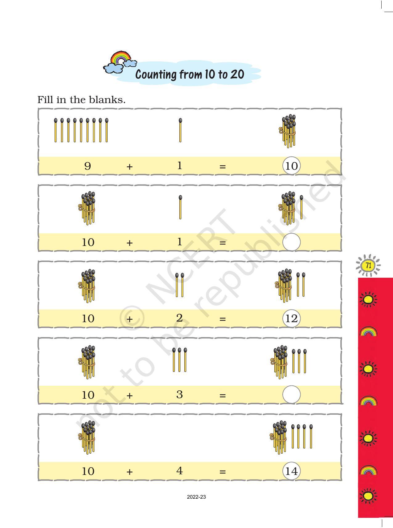 NCERT Book for Class 1 Maths :Chapter 5-Numbers From Ten To Twenty - Page 3