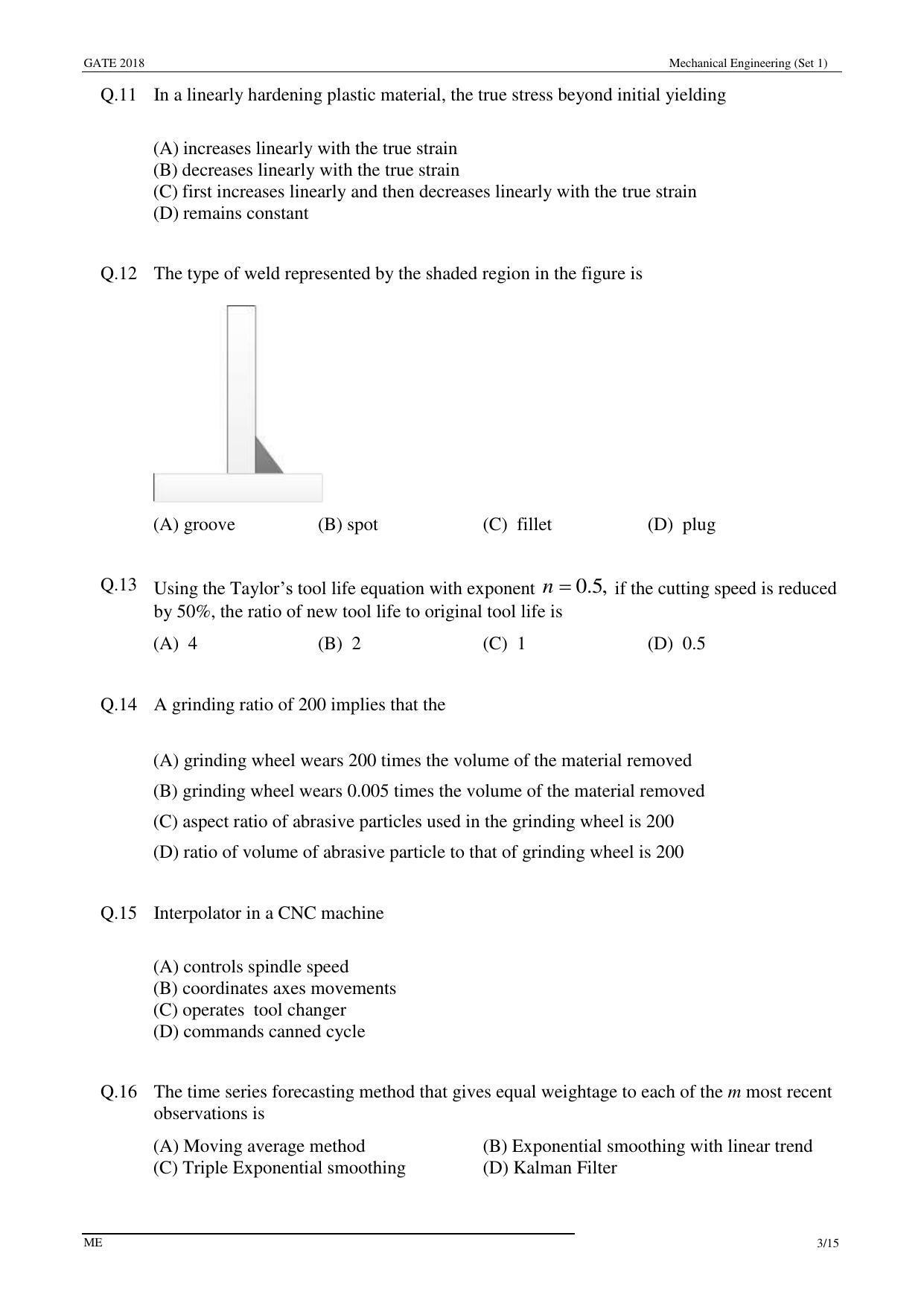 GATE 2018 Mechanical Engineering (ME) Question Paper with Answer Key - Page 6
