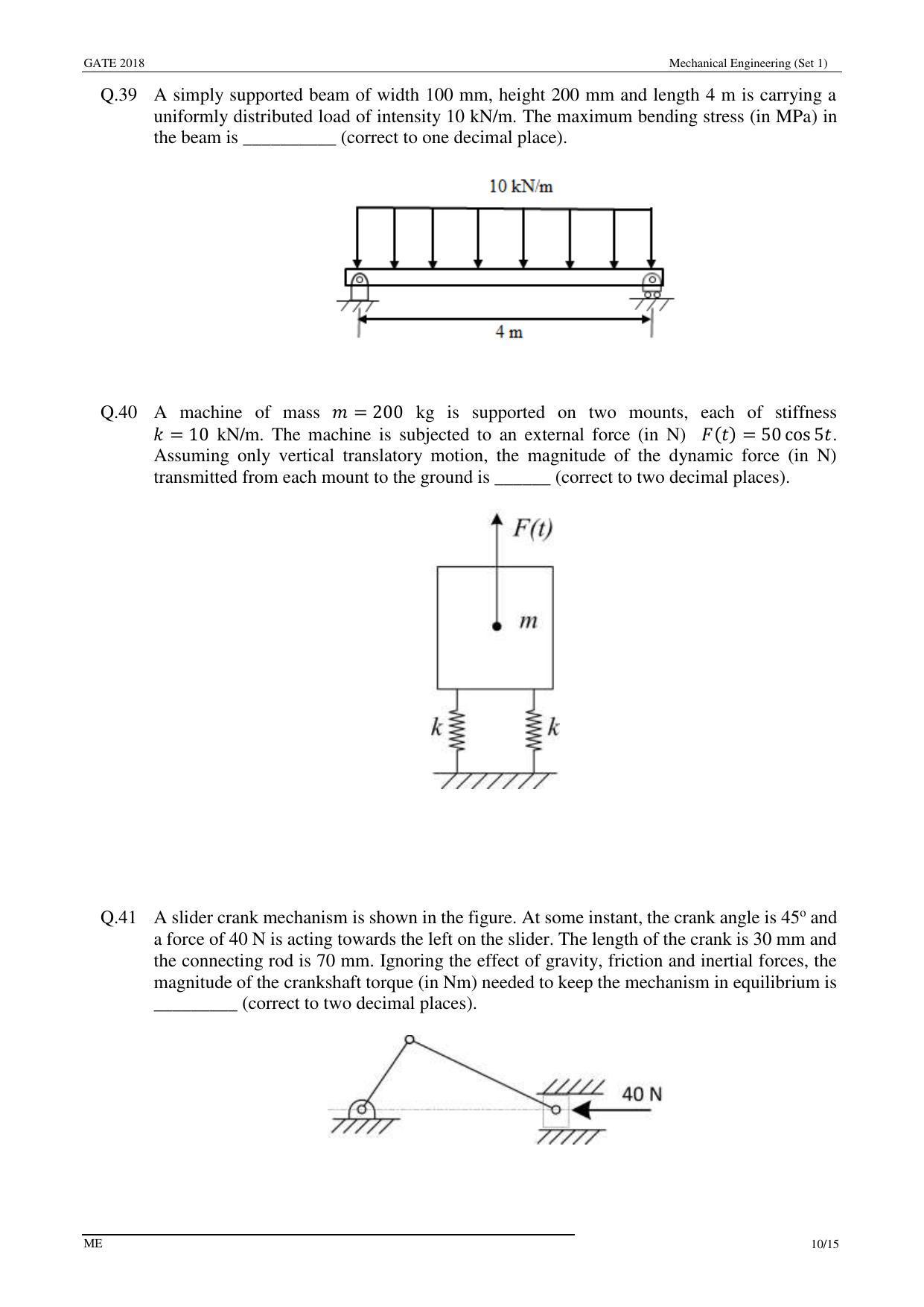 GATE 2018 Mechanical Engineering (ME) Question Paper with Answer Key - Page 13
