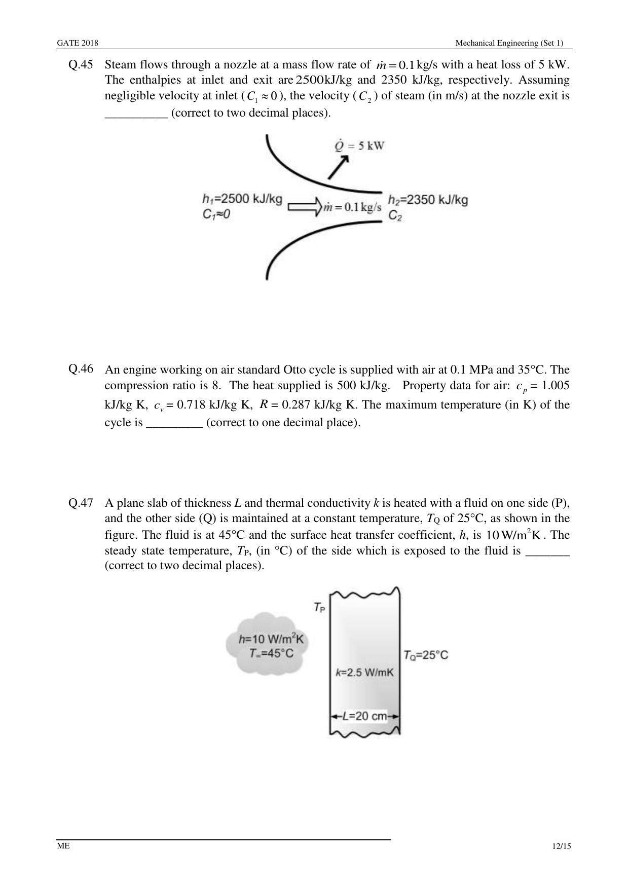 GATE 2018 Mechanical Engineering (ME) Question Paper with Answer Key - Page 15