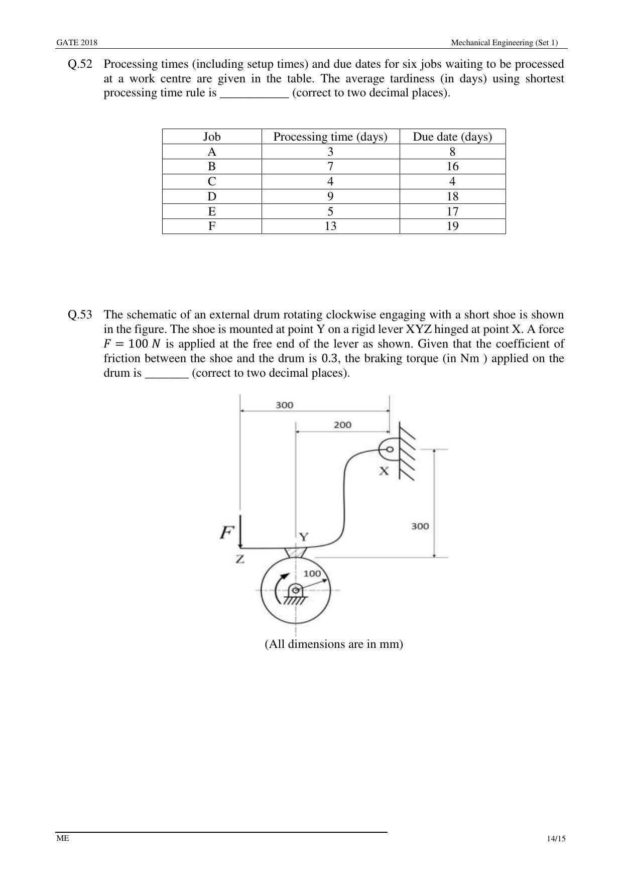 GATE 2018 Mechanical Engineering (ME) Question Paper with Answer Key - Page 17