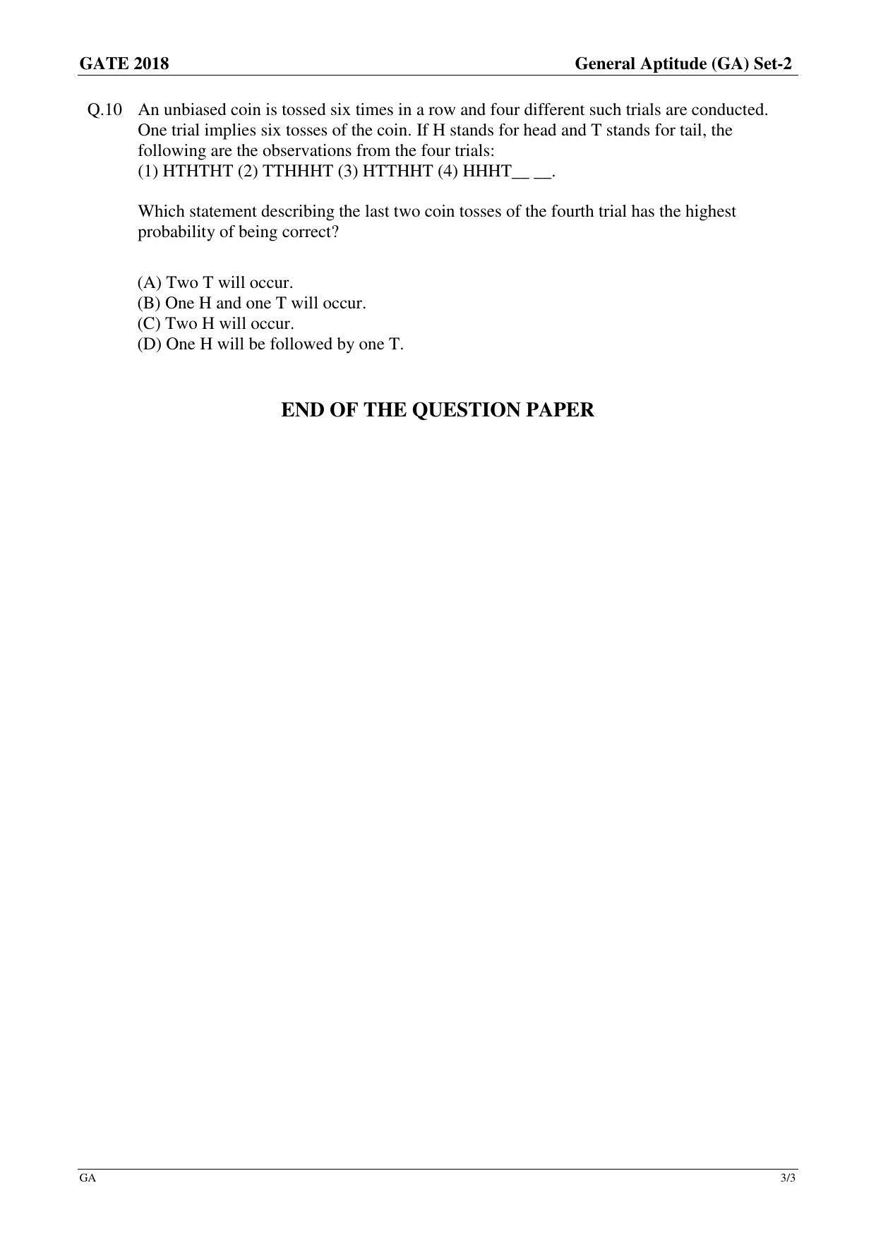 GATE 2018 Mechanical Engineering (ME) Question Paper with Answer Key - Page 25