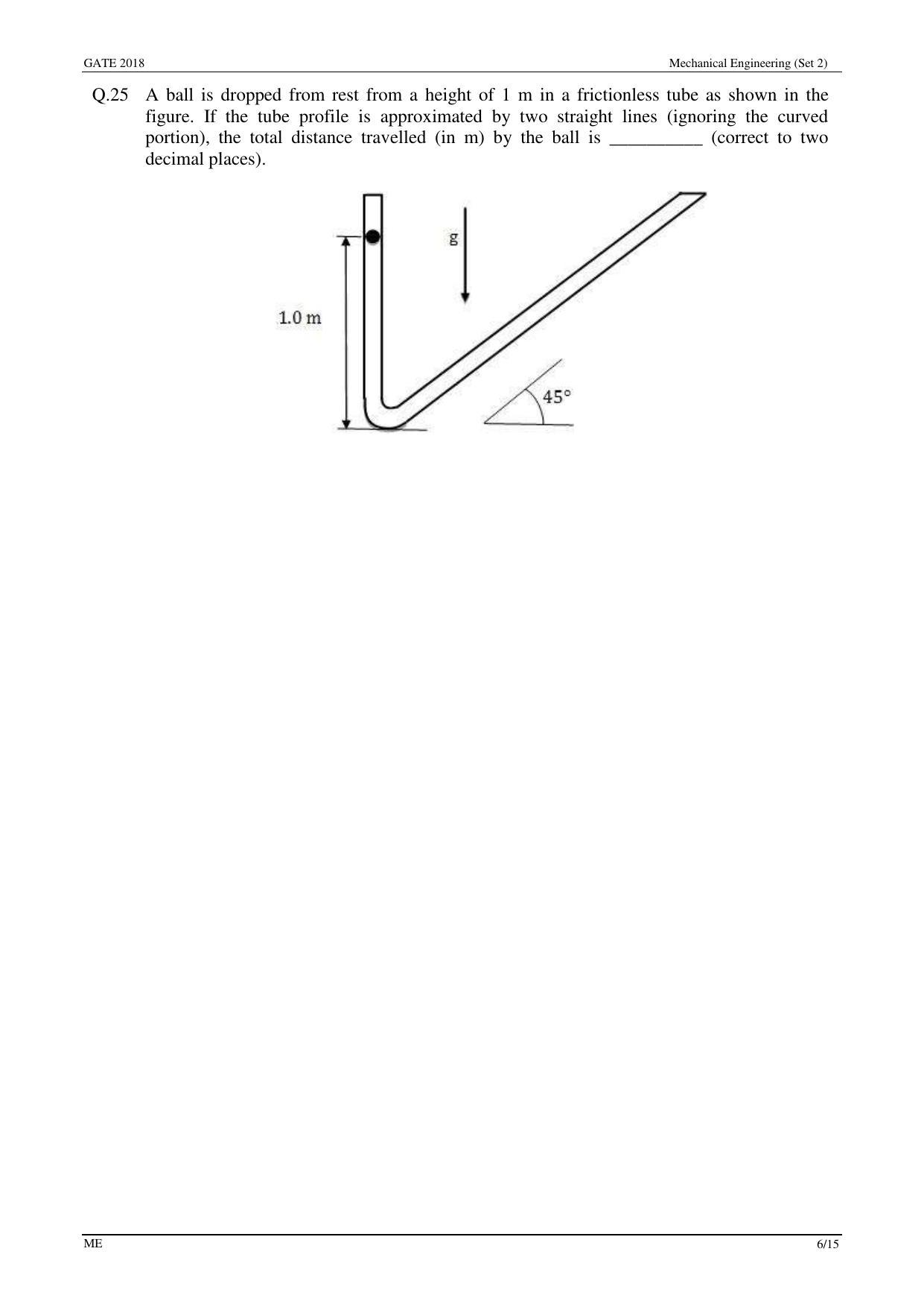 GATE 2018 Mechanical Engineering (ME) Question Paper with Answer Key - Page 31
