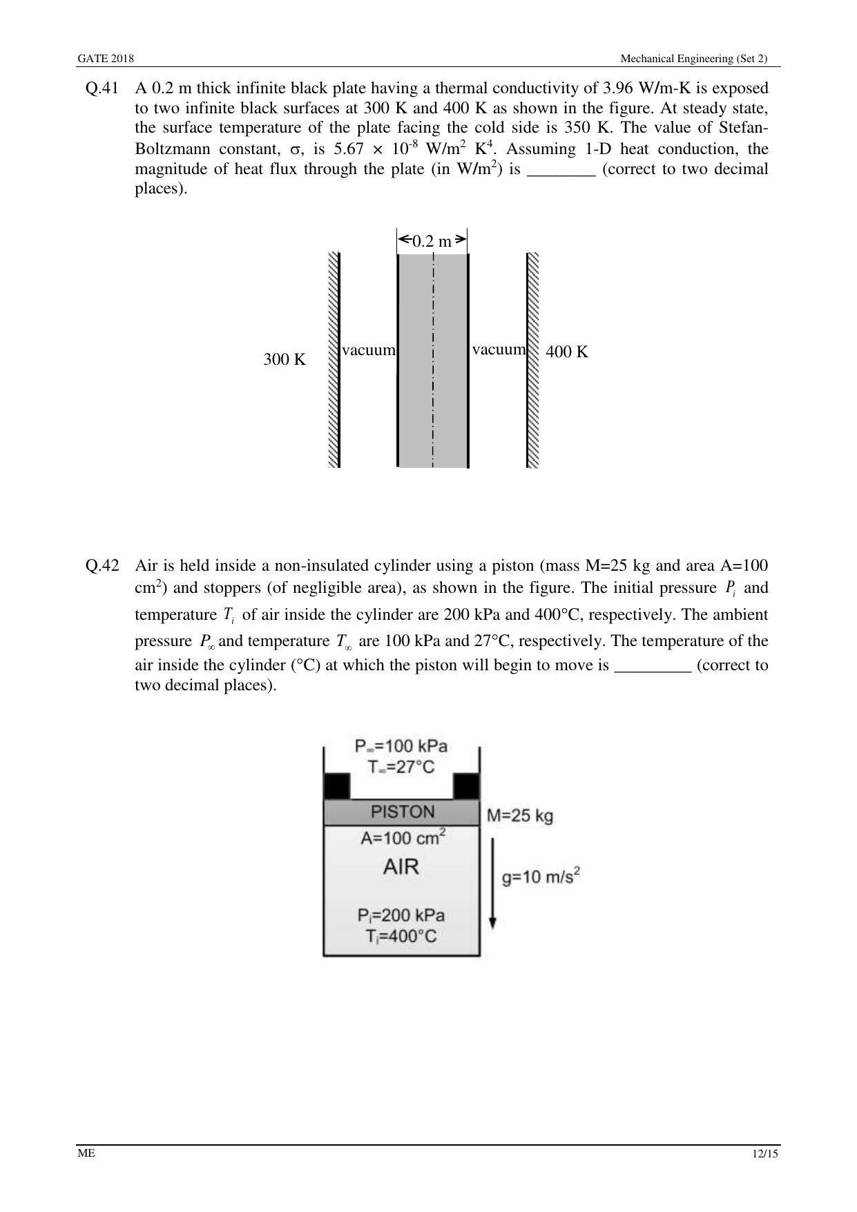 GATE 2018 Mechanical Engineering (ME) Question Paper with Answer Key - Page 37