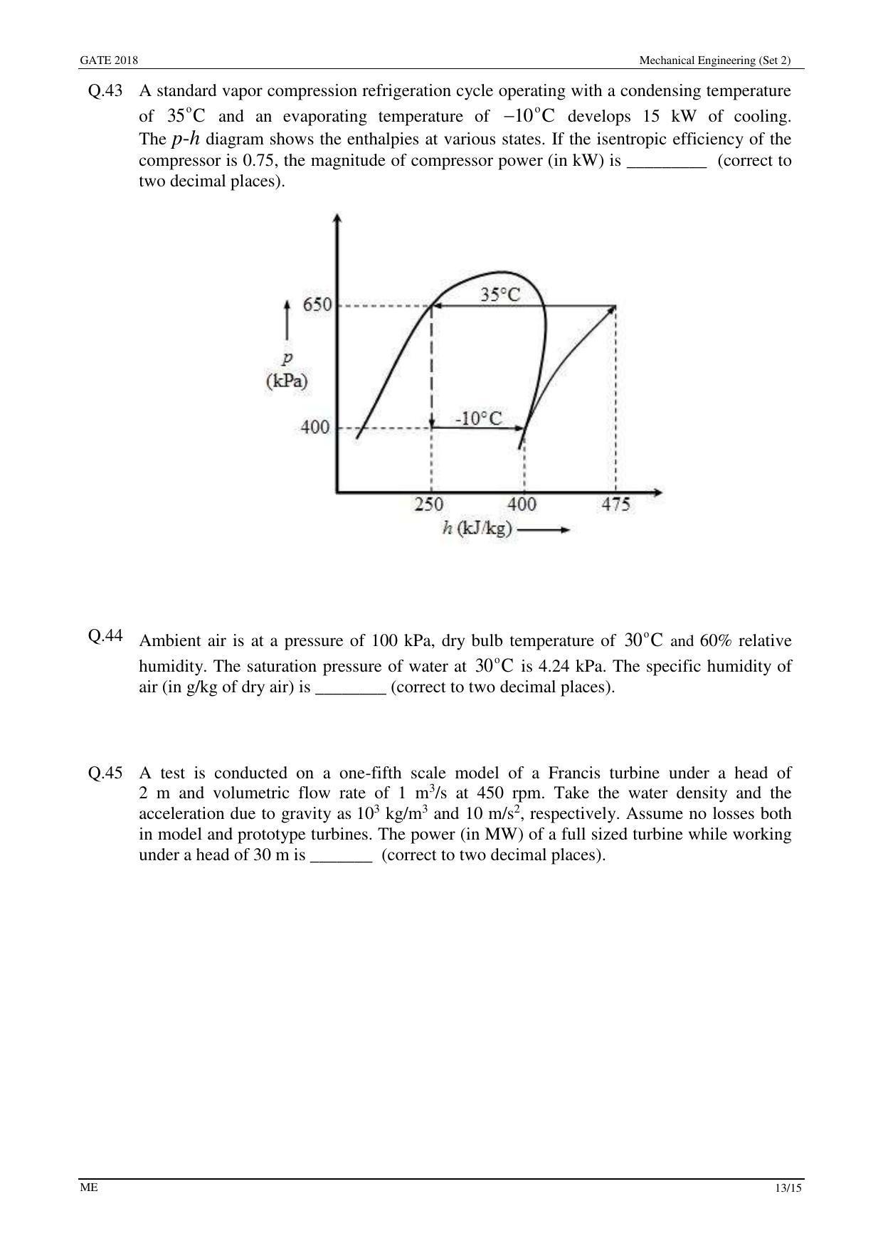 GATE 2018 Mechanical Engineering (ME) Question Paper with Answer Key - Page 38