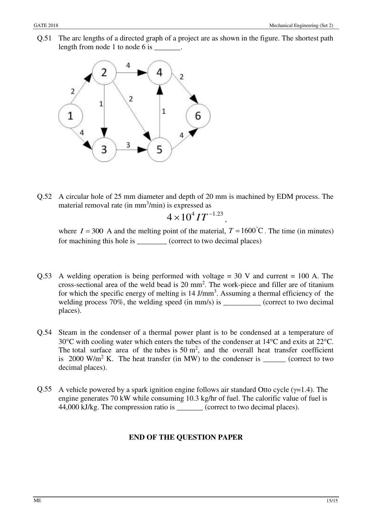 GATE 2018 Mechanical Engineering (ME) Question Paper with Answer Key - Page 40