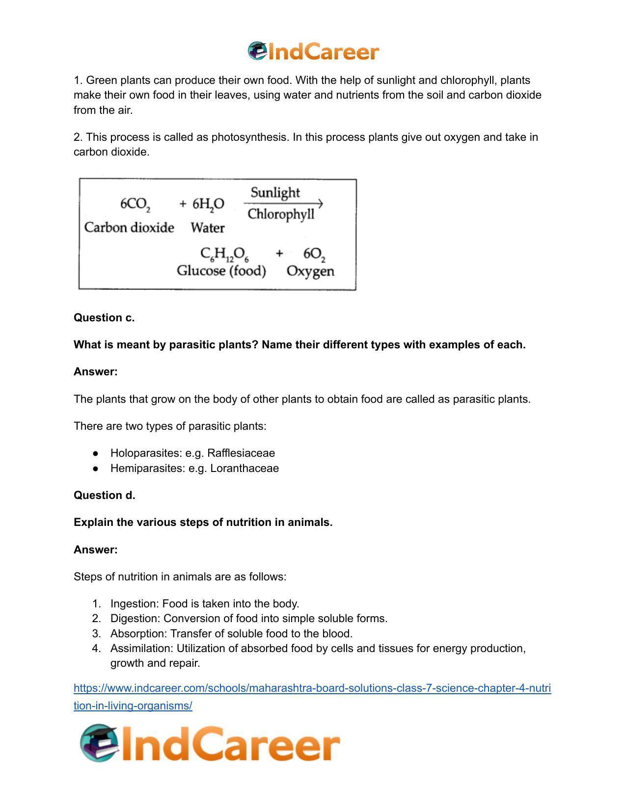 Maharashtra Board Solutions Class 7-Science: Chapter 4- Nutrition in Living Organisms - Page 4
