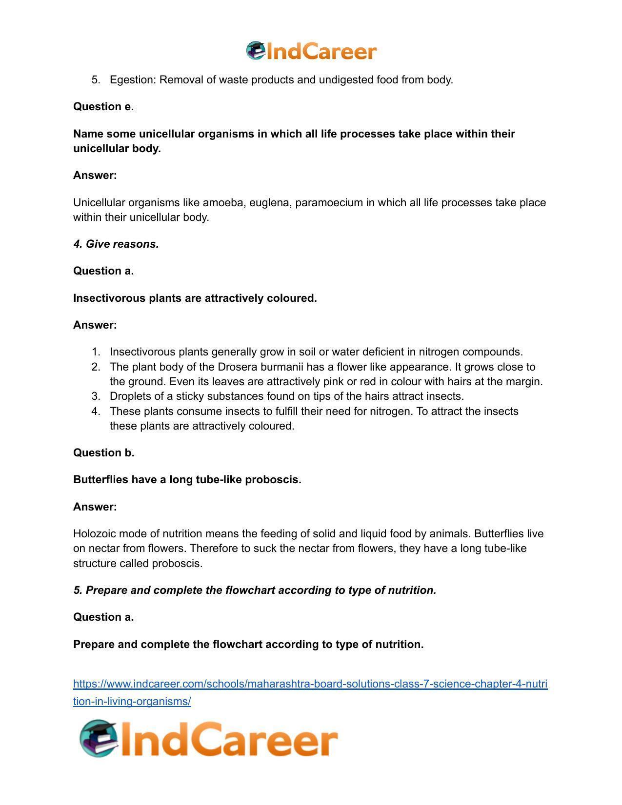 Maharashtra Board Solutions Class 7-Science: Chapter 4- Nutrition in Living Organisms - Page 5