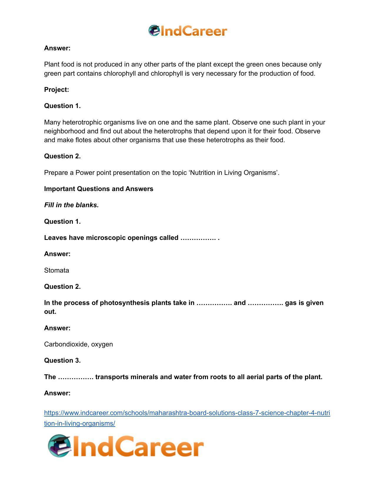 Maharashtra Board Solutions Class 7-Science: Chapter 4- Nutrition in Living Organisms - Page 8