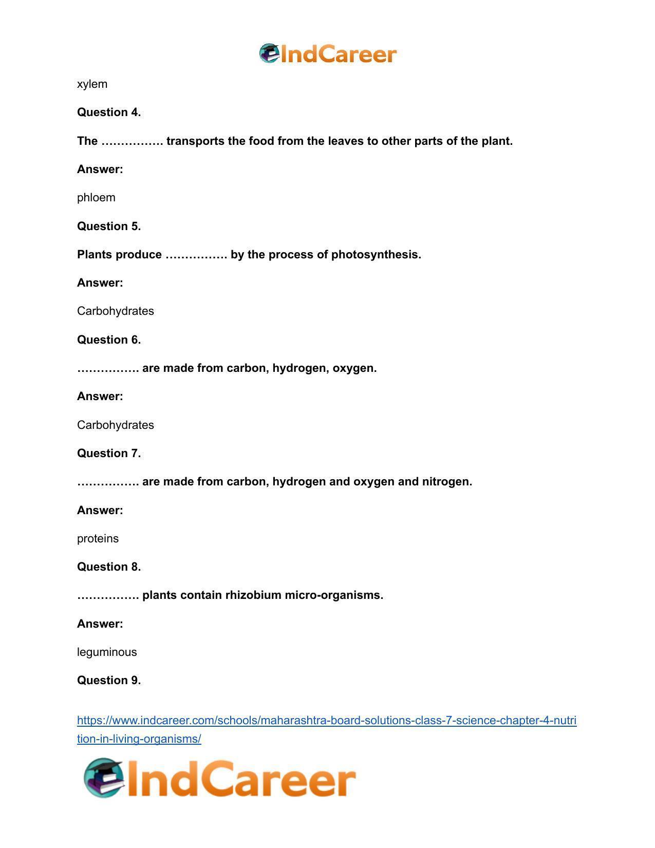 Maharashtra Board Solutions Class 7-Science: Chapter 4- Nutrition in Living Organisms - Page 9