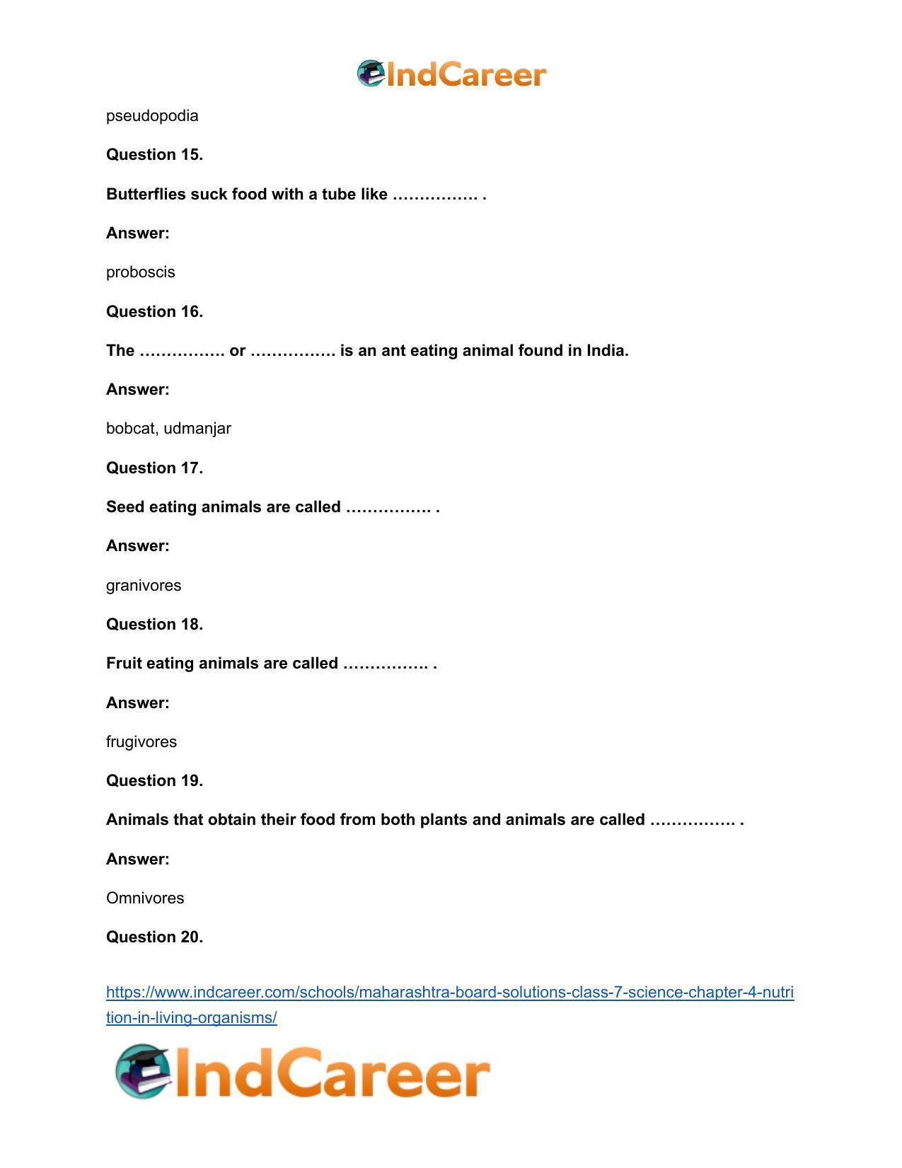 Maharashtra Board Solutions Class 7-Science: Chapter 4- Nutrition in Living Organisms - Page 11