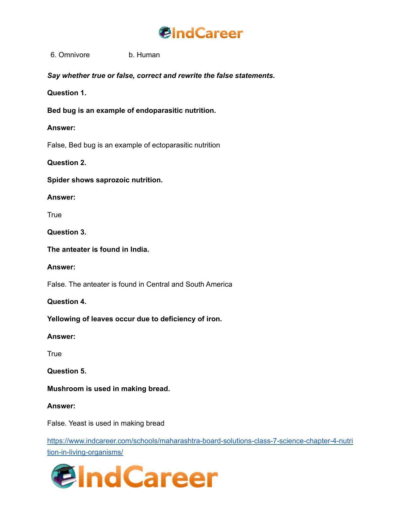 Maharashtra Board Solutions Class 7-Science: Chapter 4- Nutrition in Living Organisms - Page 13