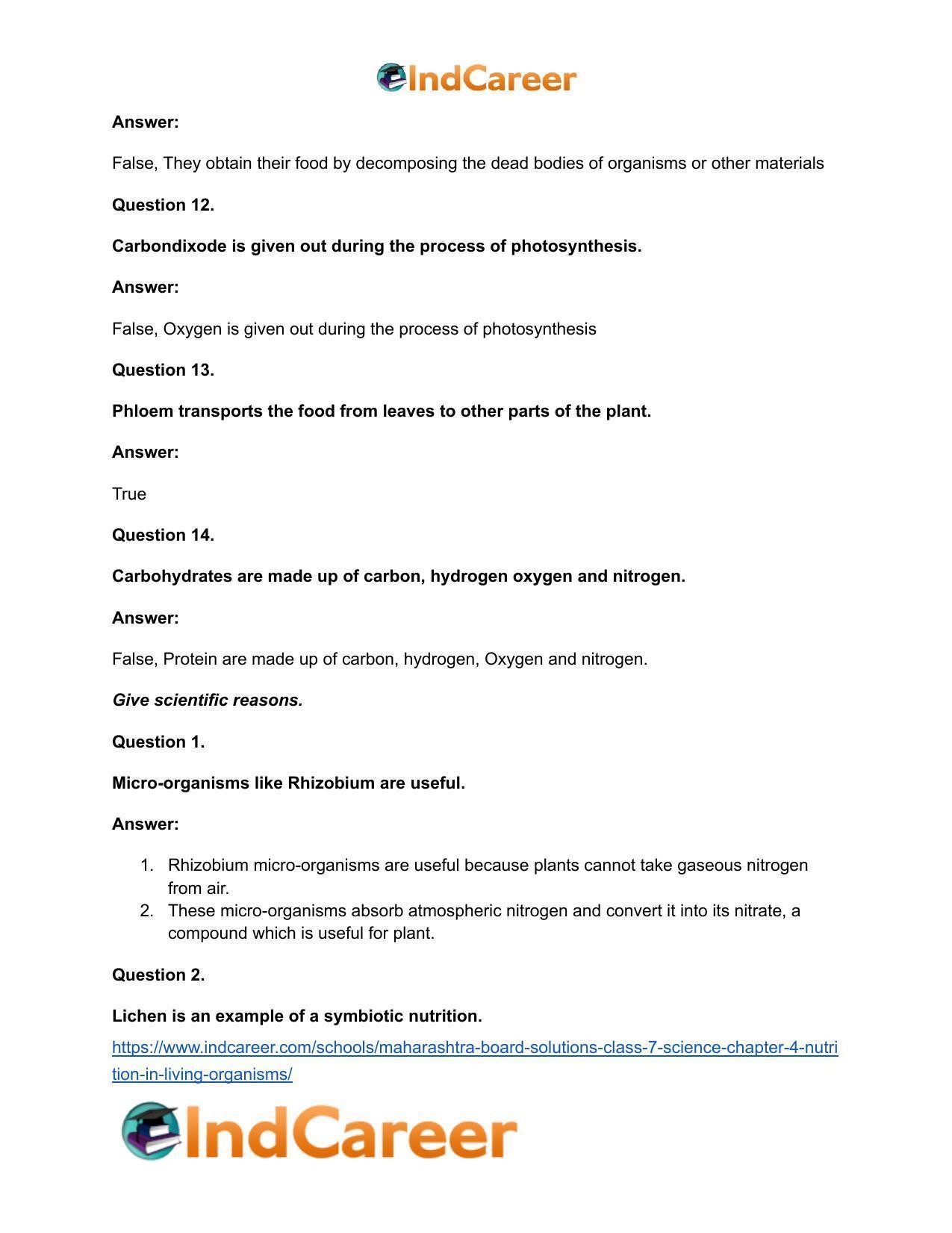 Maharashtra Board Solutions Class 7-Science: Chapter 4- Nutrition in Living Organisms - Page 15