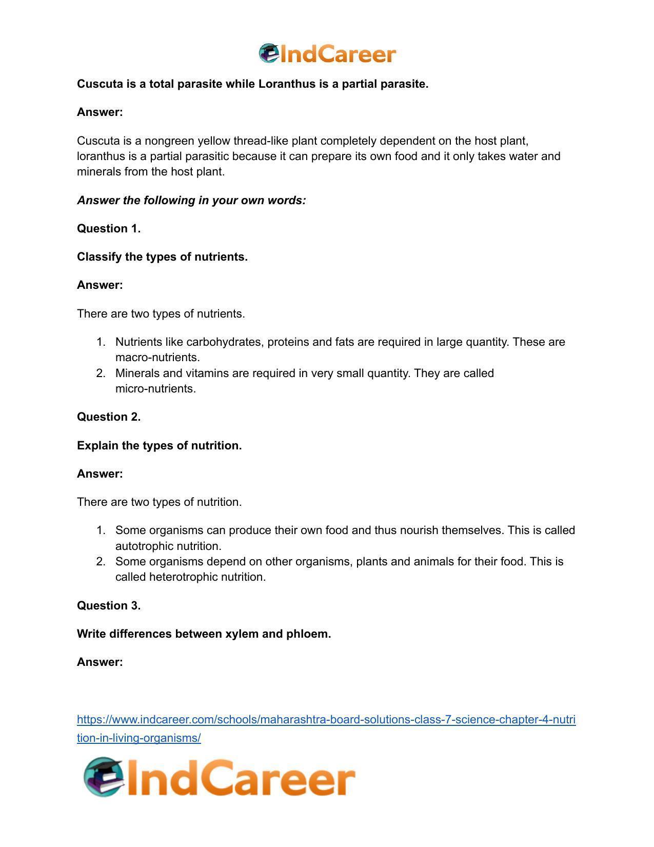 Maharashtra Board Solutions Class 7-Science: Chapter 4- Nutrition in Living Organisms - Page 17