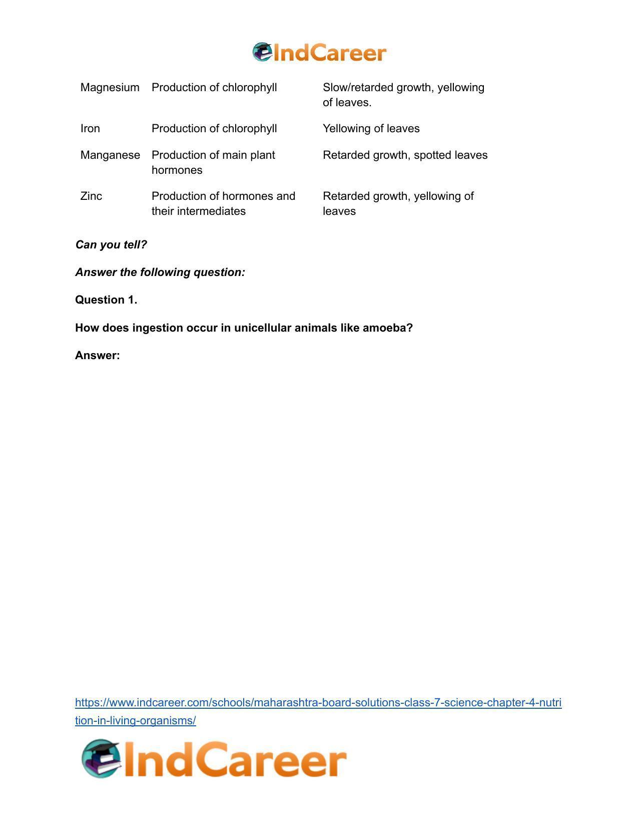 Maharashtra Board Solutions Class 7-Science: Chapter 4- Nutrition in Living Organisms - Page 21