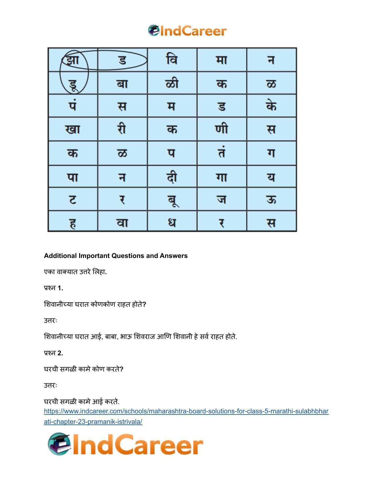 Maharashtra Board Solutions for Class 5- Marathi Sulabhbharati: Chapter 23- प्रामाणिक इस्त्रीवाला - Page 9