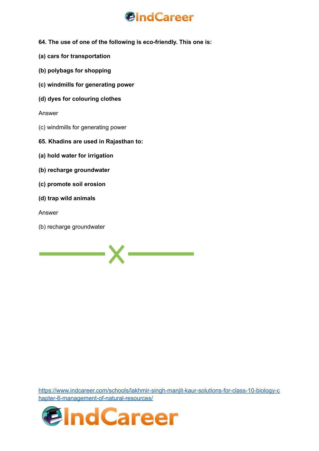 Lakhmir Singh Manjit Kaur Solutions for Class 10 Biology: Chapter 6- Management Of Natural Resources - Page 19