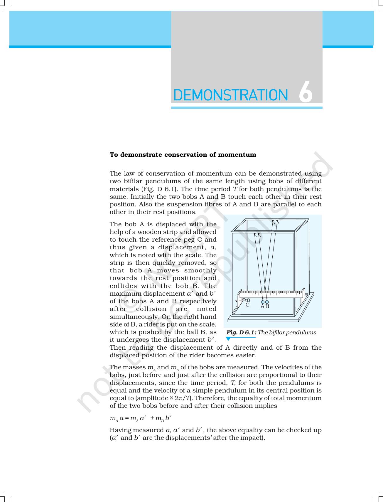 NCERT Laboratory Manuals for Class XI Physics - Demonstrations - Page 10