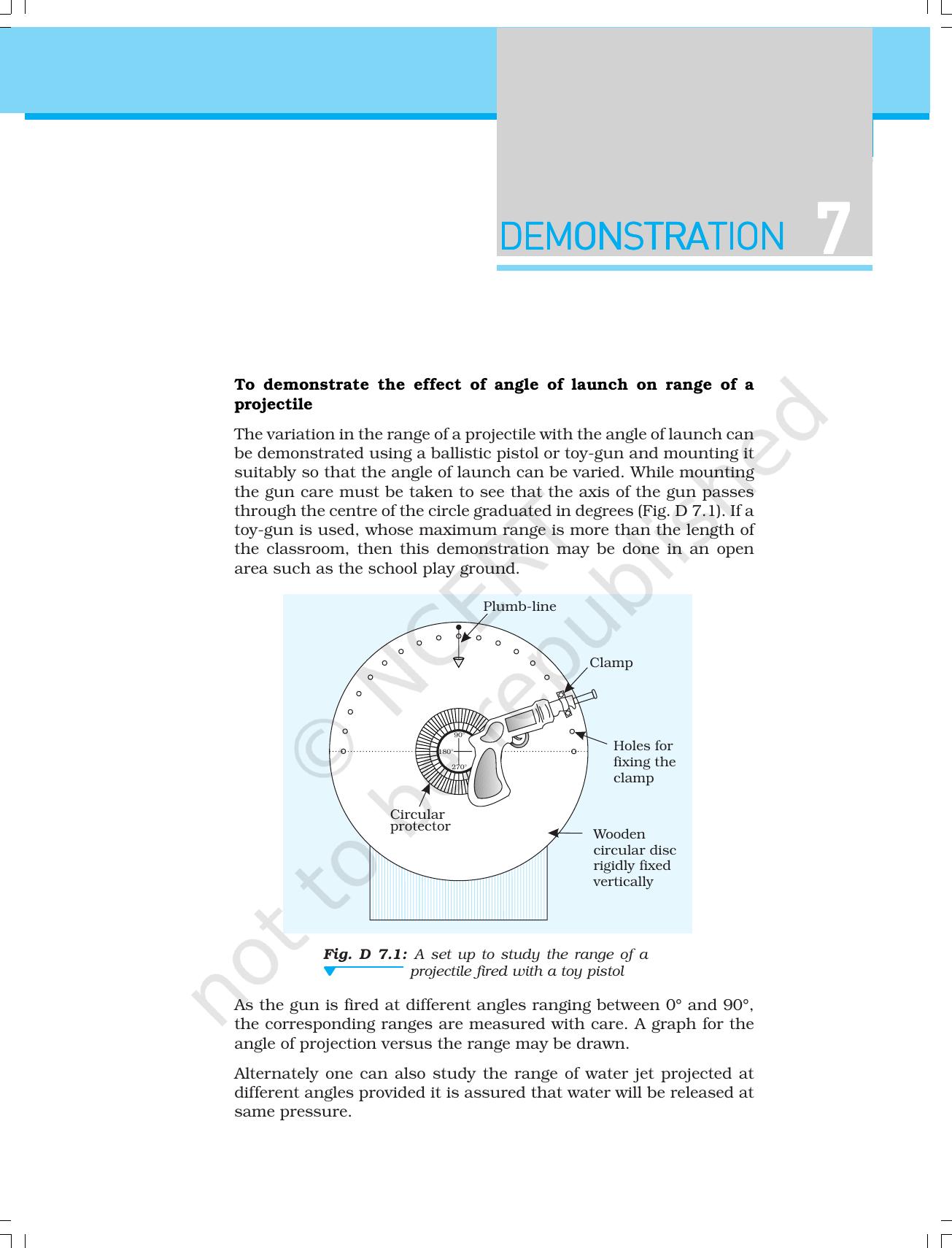 NCERT Laboratory Manuals for Class XI Physics - Demonstrations - Page 11