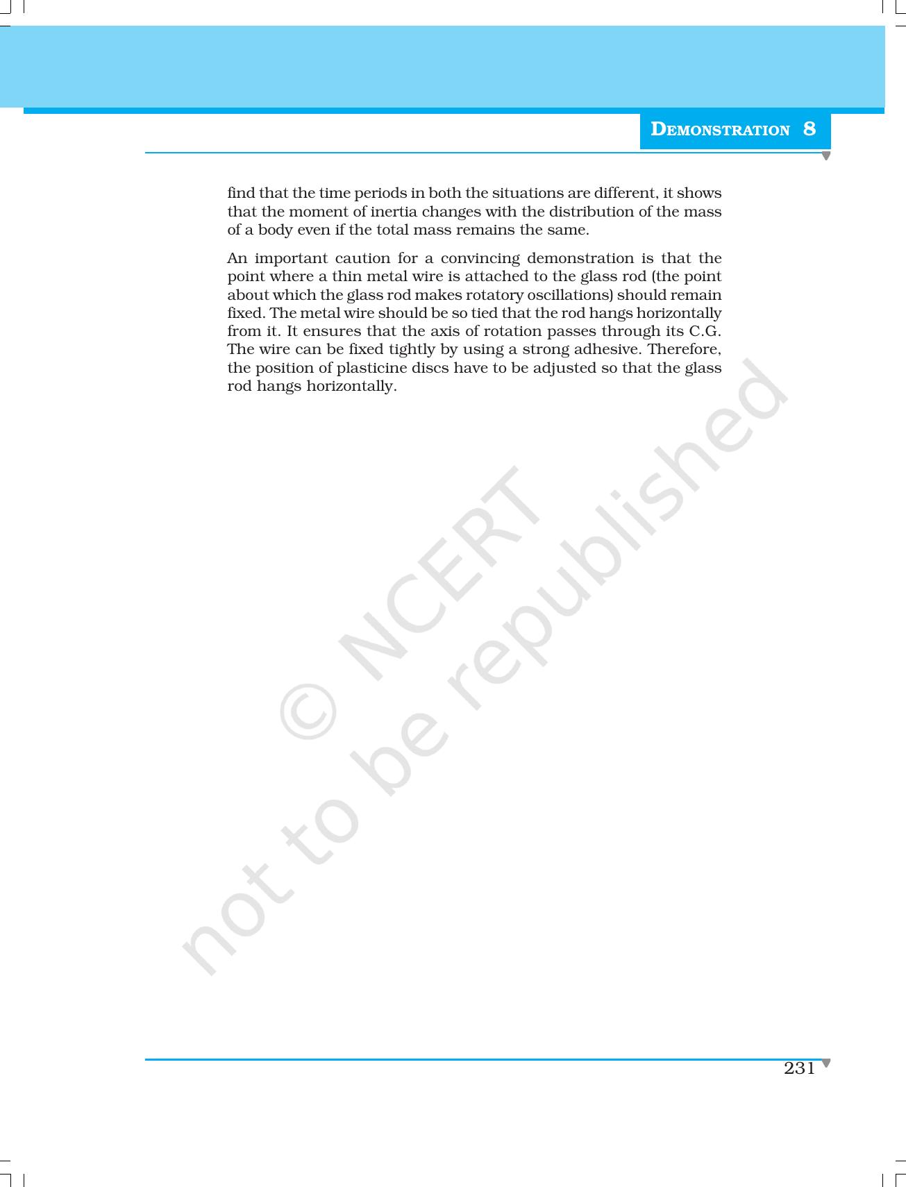 NCERT Laboratory Manuals for Class XI Physics - Demonstrations - Page 13