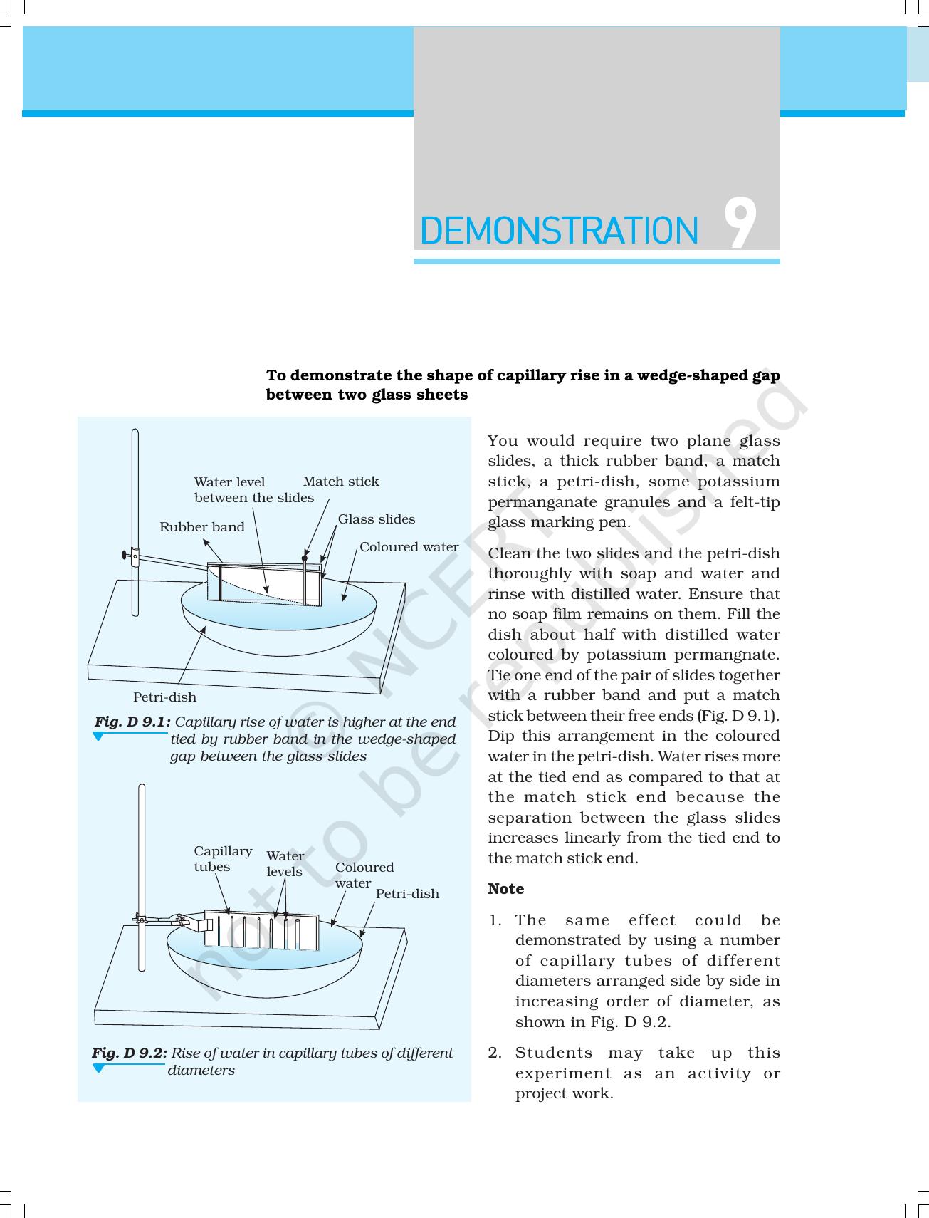 NCERT Laboratory Manuals for Class XI Physics - Demonstrations - Page 14