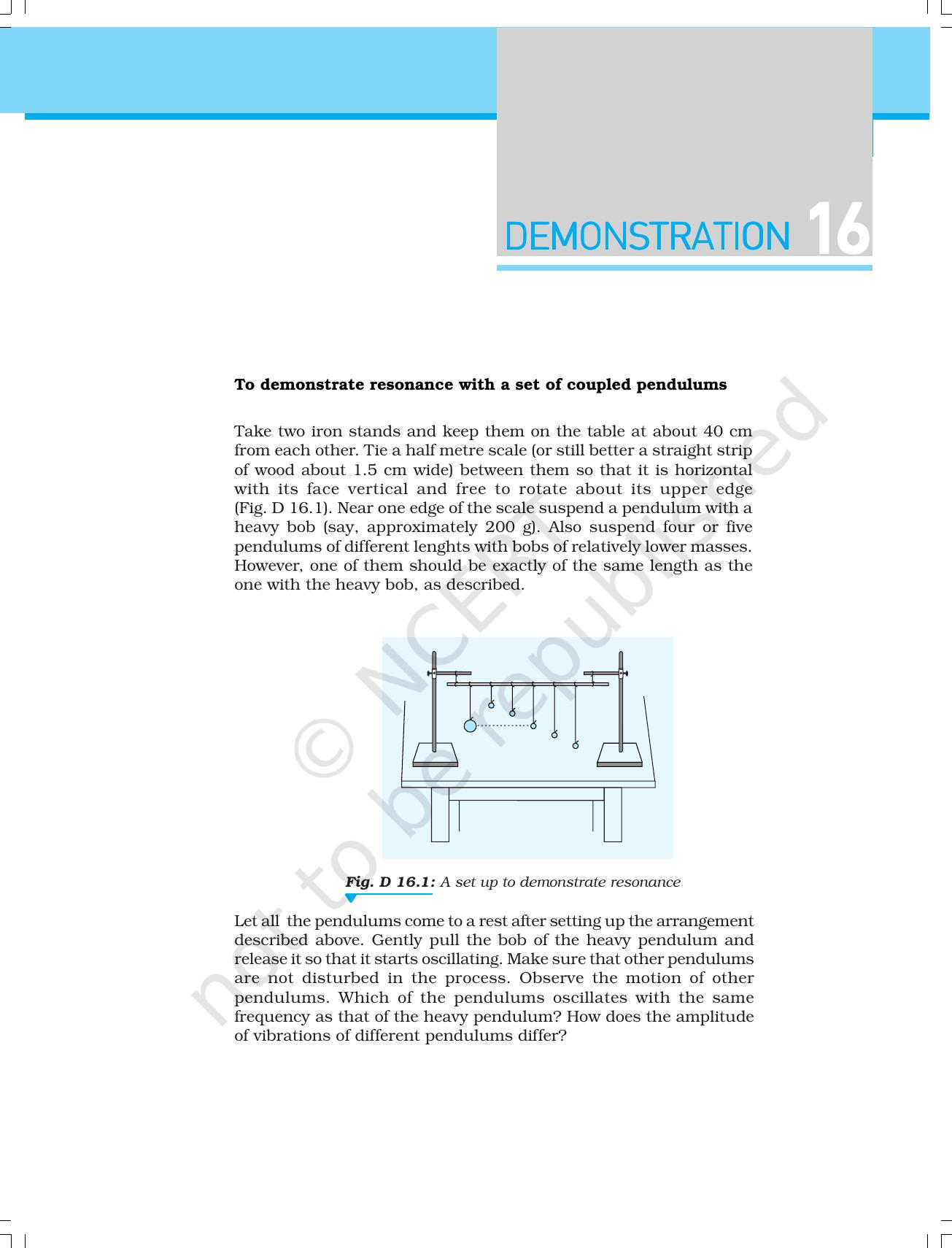 NCERT Laboratory Manuals for Class XI Physics - Demonstrations - Page 29
