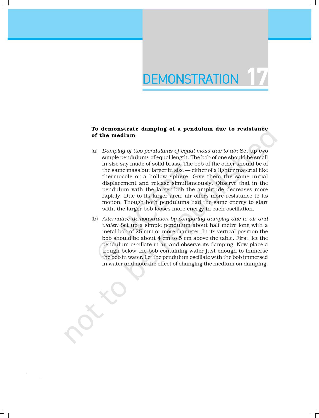 NCERT Laboratory Manuals for Class XI Physics - Demonstrations - Page 30