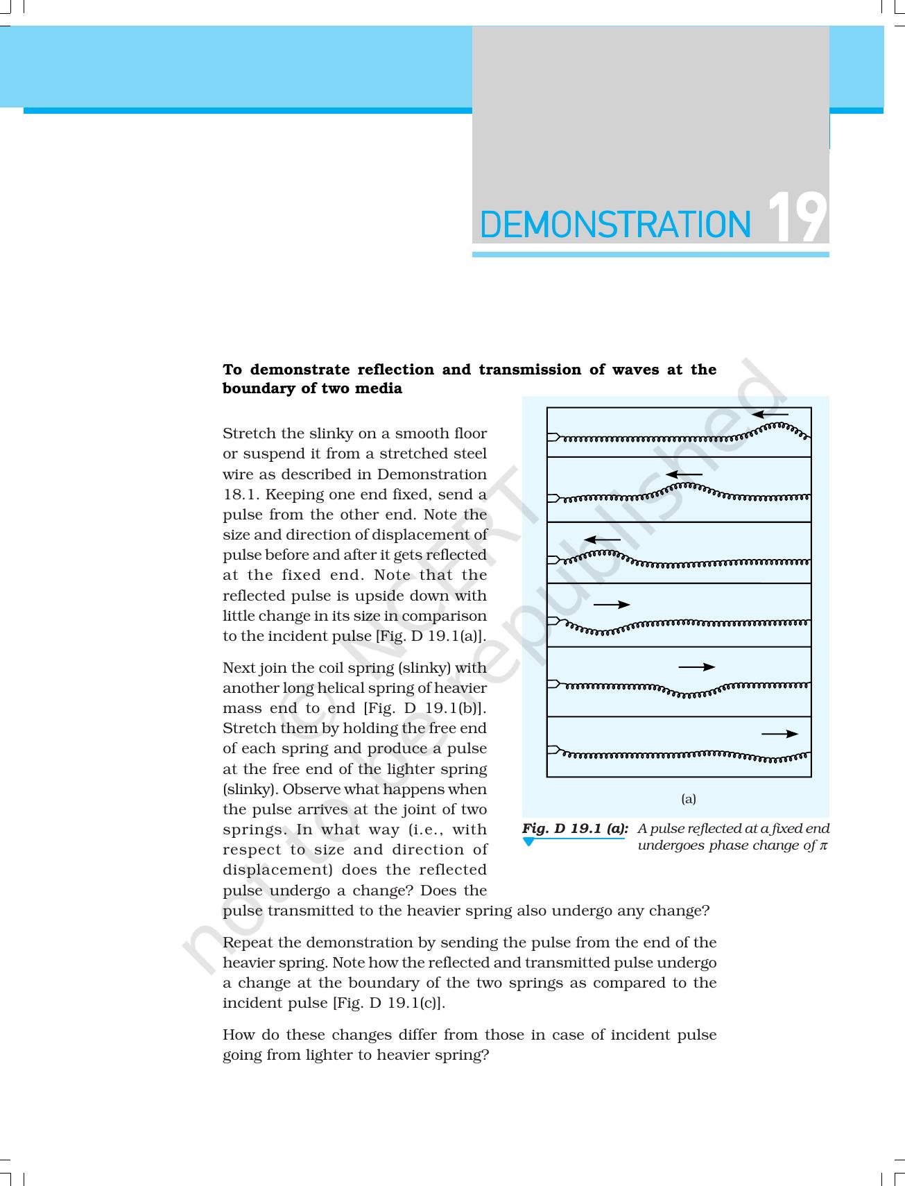 NCERT Laboratory Manuals for Class XI Physics - Demonstrations - Page 33